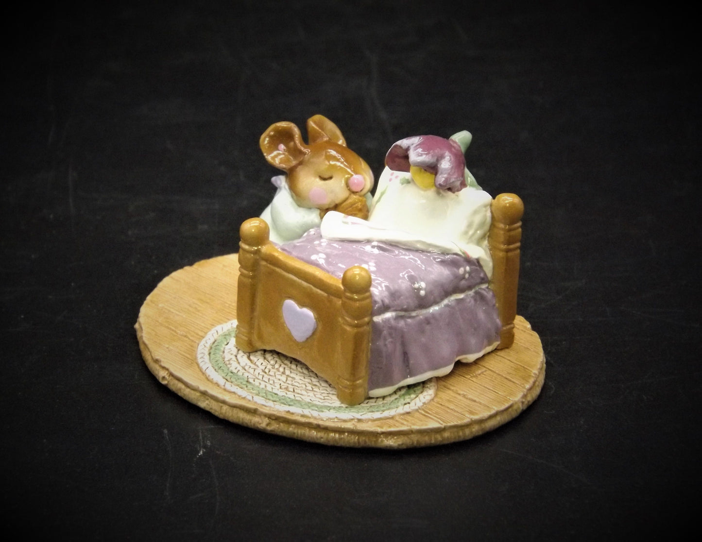 Vintage Wee Forest Folk Mouse Figurine: "Night Prayer" M-178, Hand-Painted, with Box