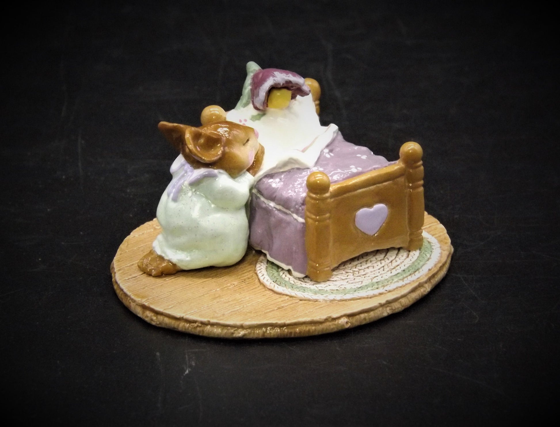 Vintage Wee Forest Folk Mouse Figurine: "Night Prayer" M-178, Hand-Painted, with Box