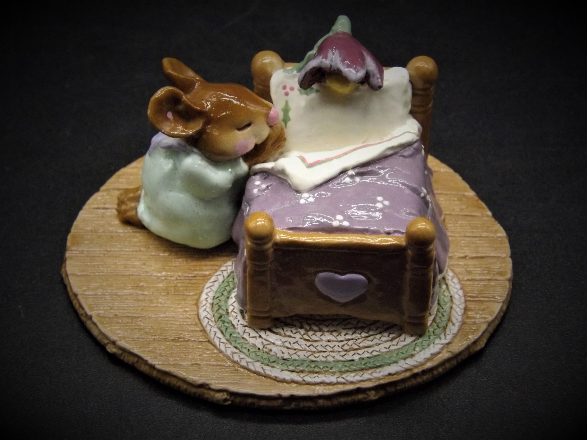 Vintage Wee Forest Folk Mouse Figurine: "Night Prayer" M-178, Hand-Painted, with Box