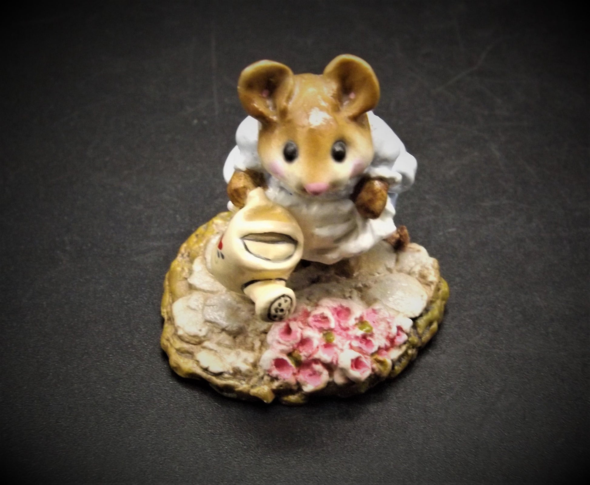 Vintage M-111 Wee Forest Folk "Spring Gardener" Hand Painted Mouse.