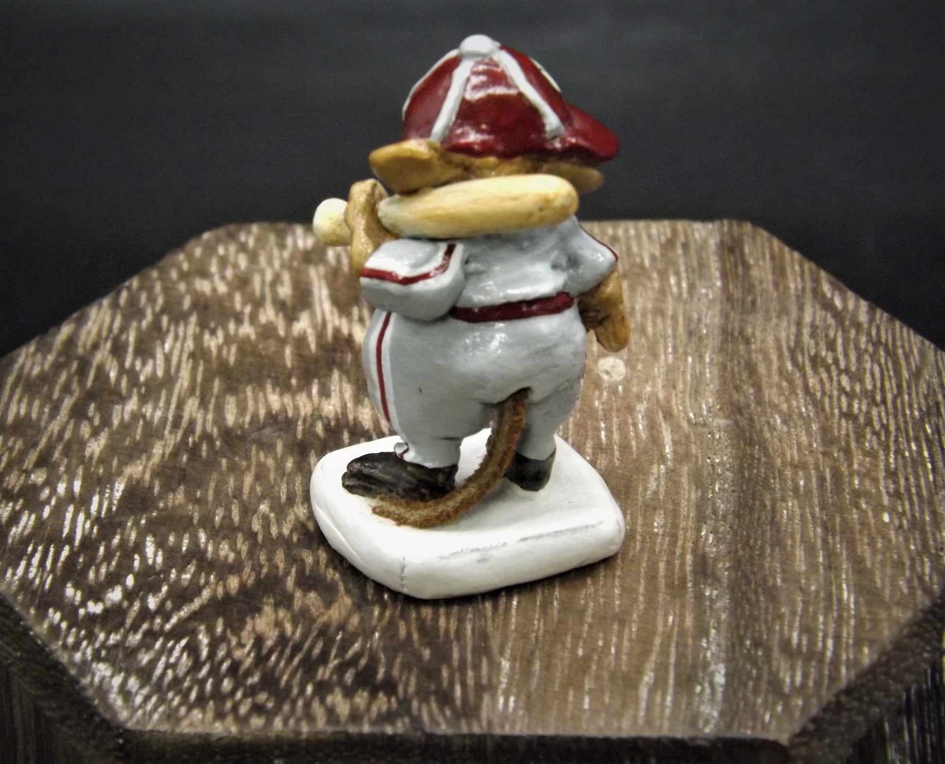 Vintage Wee Forest Folk Baseball Mouse Figurine: Joe Di Mousio, 1989