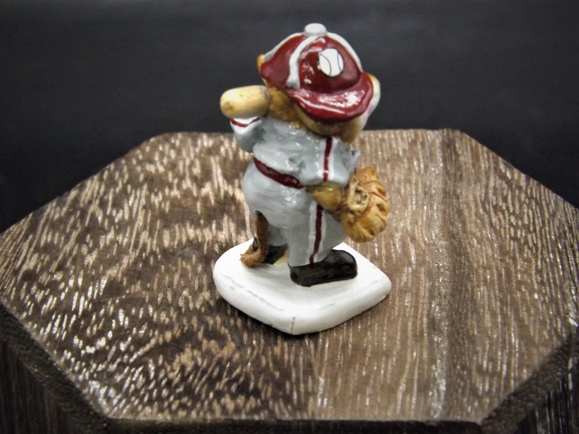 Vintage Wee Forest Folk Baseball Mouse Figurine: Joe Di Mousio, 1989