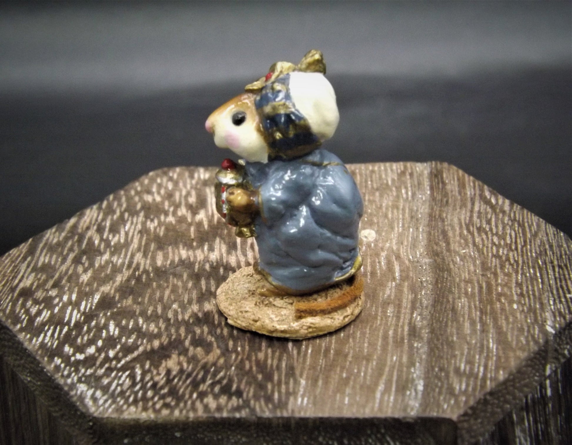 Vintage Wee Forest Folk Mouse Figurine: Wise Man with Turban, 1987