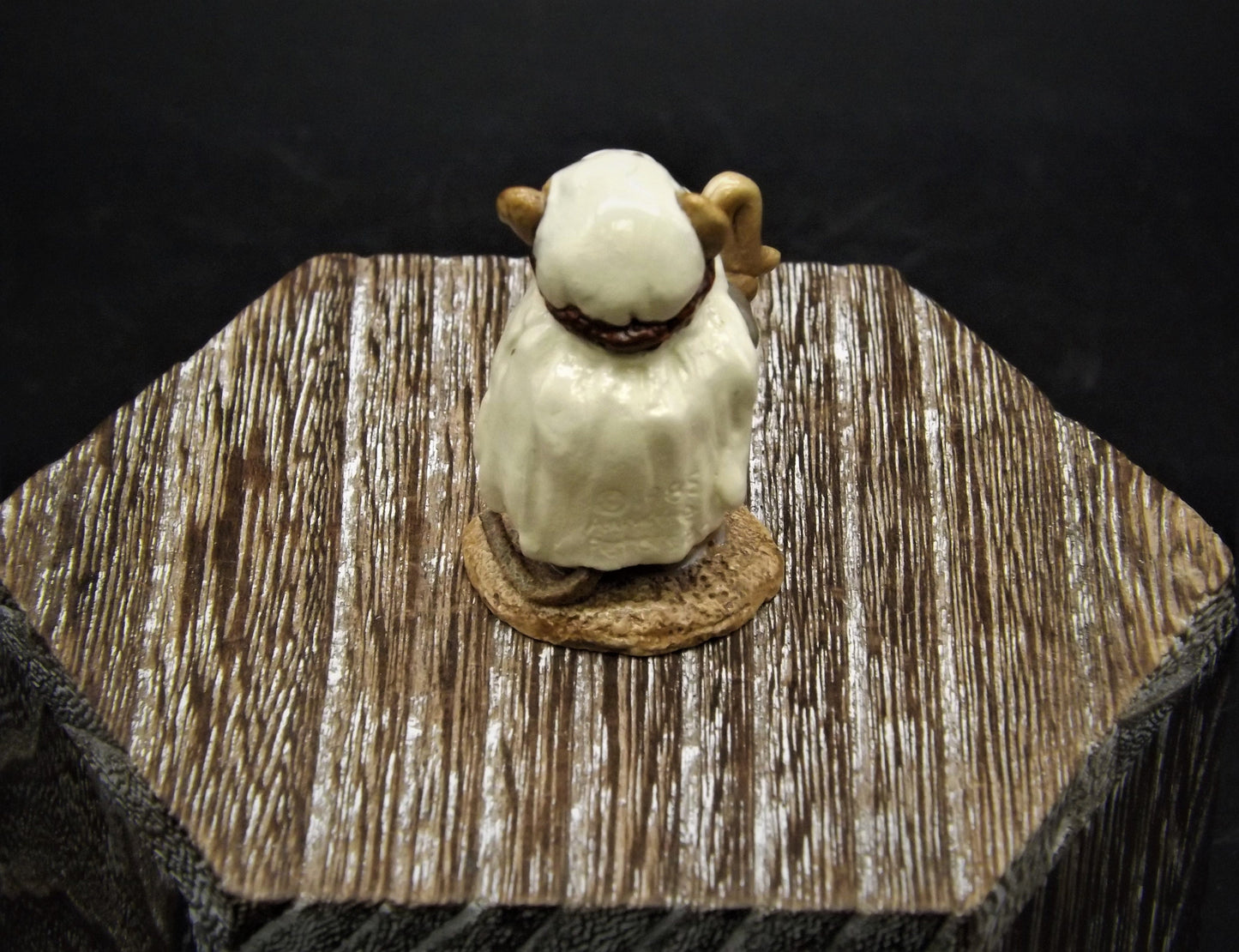 Vintage Wee Forest Folk Mouse Figurine: Shepard Standing, Christmas Decor
