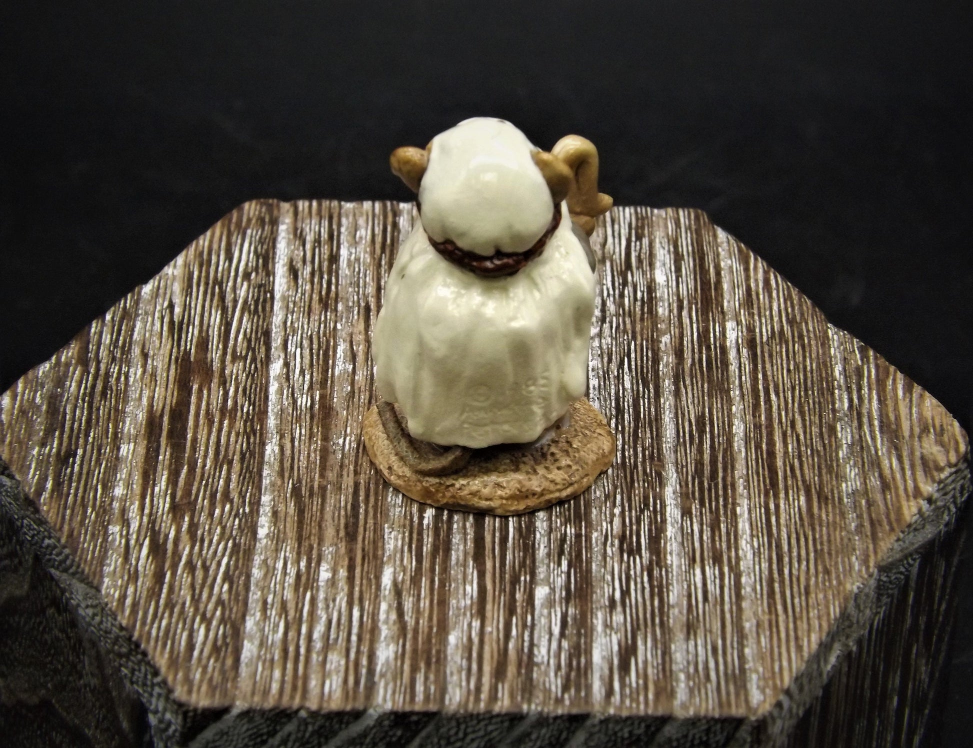 Vintage Wee Forest Folk Mouse Figurine: Shepard Standing, Christmas Decor