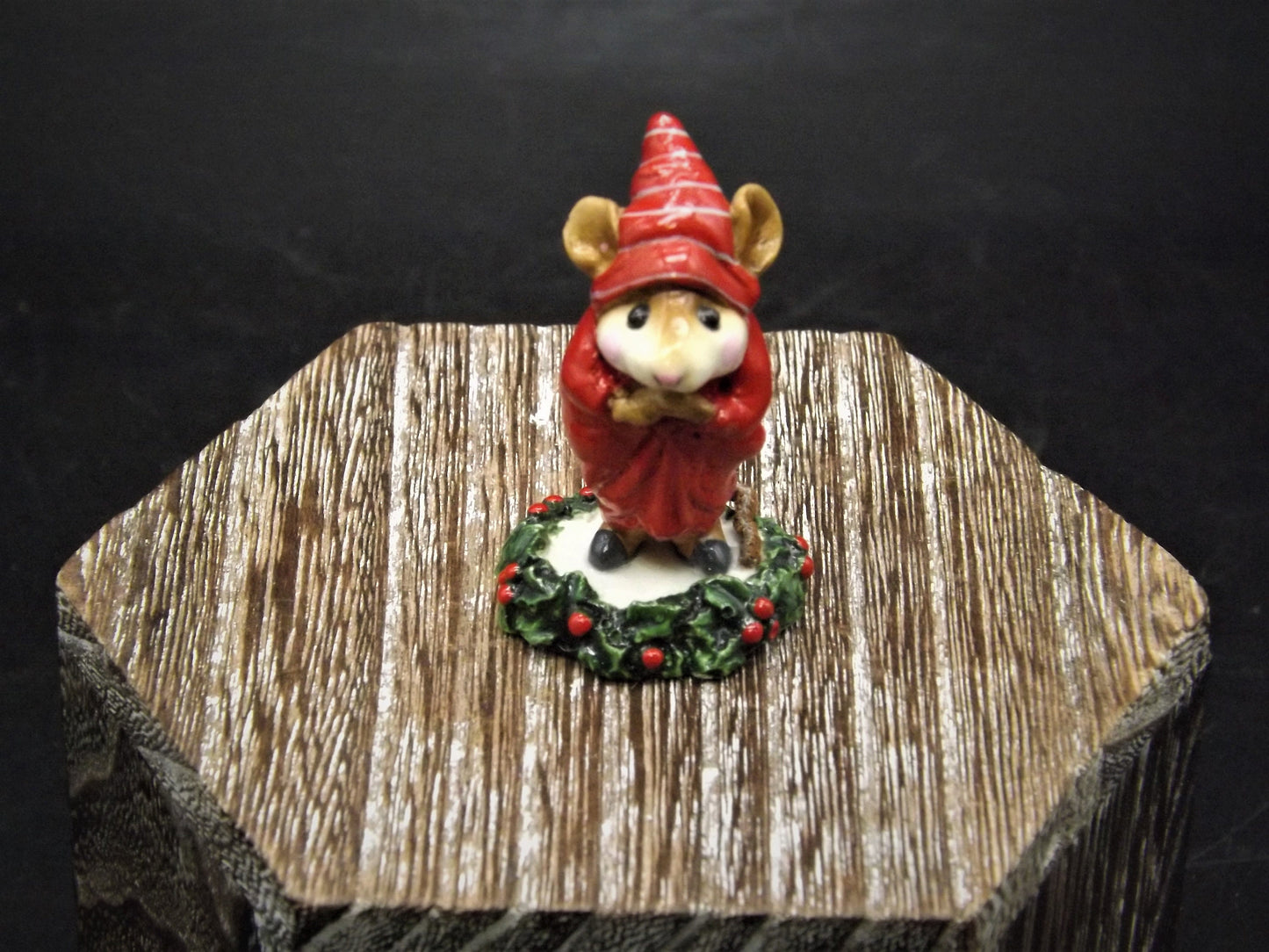 Vintage 1987 CC-01 Wee Forest Folk "Ebenezer Scrooge" Hand Painted Christmas Carol mouse figurine.
