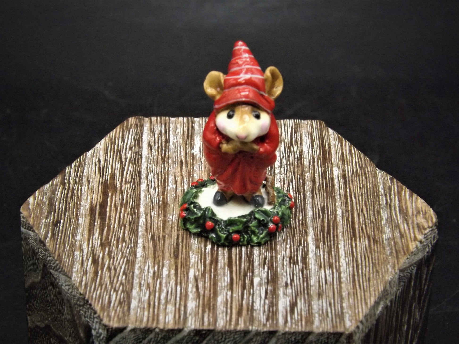 Vintage 1987 CC-01 Wee Forest Folk "Ebenezer Scrooge" Hand Painted Christmas Carol mouse figurine.