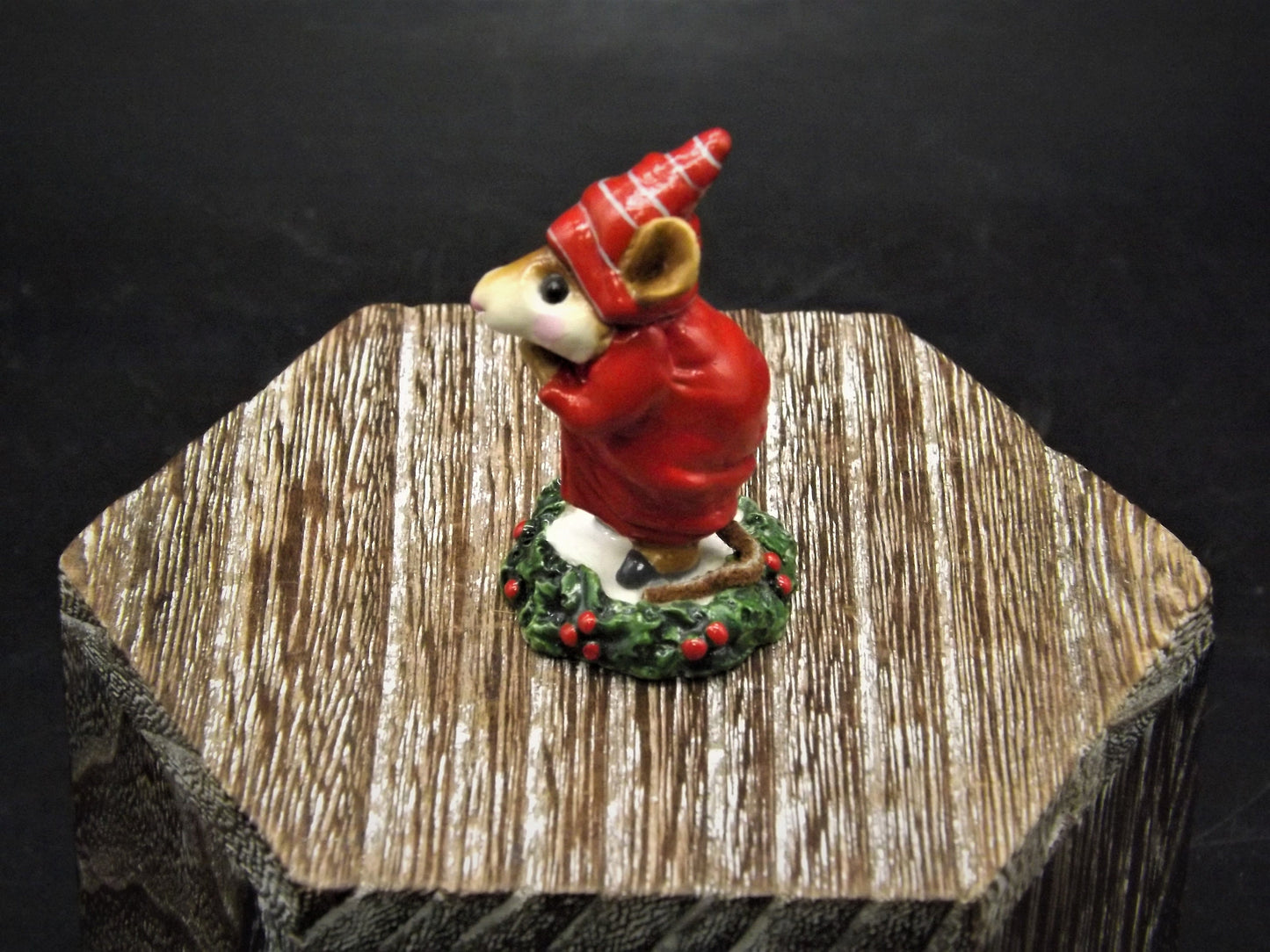 Vintage 1987 CC-01 Wee Forest Folk "Ebenezer Scrooge" Hand Painted Christmas Carol mouse figurine.