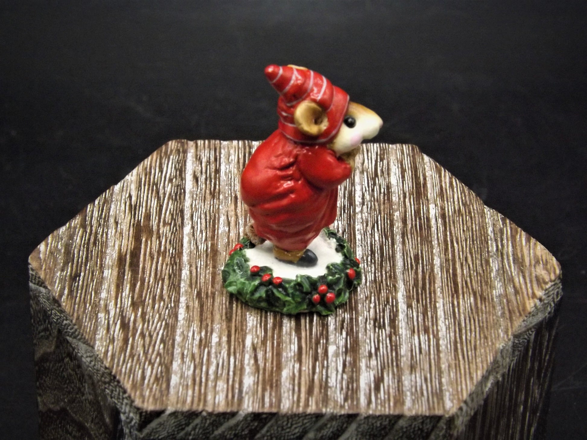 Vintage 1987 CC-01 Wee Forest Folk "Ebenezer Scrooge" Hand Painted Christmas Carol mouse figurine.