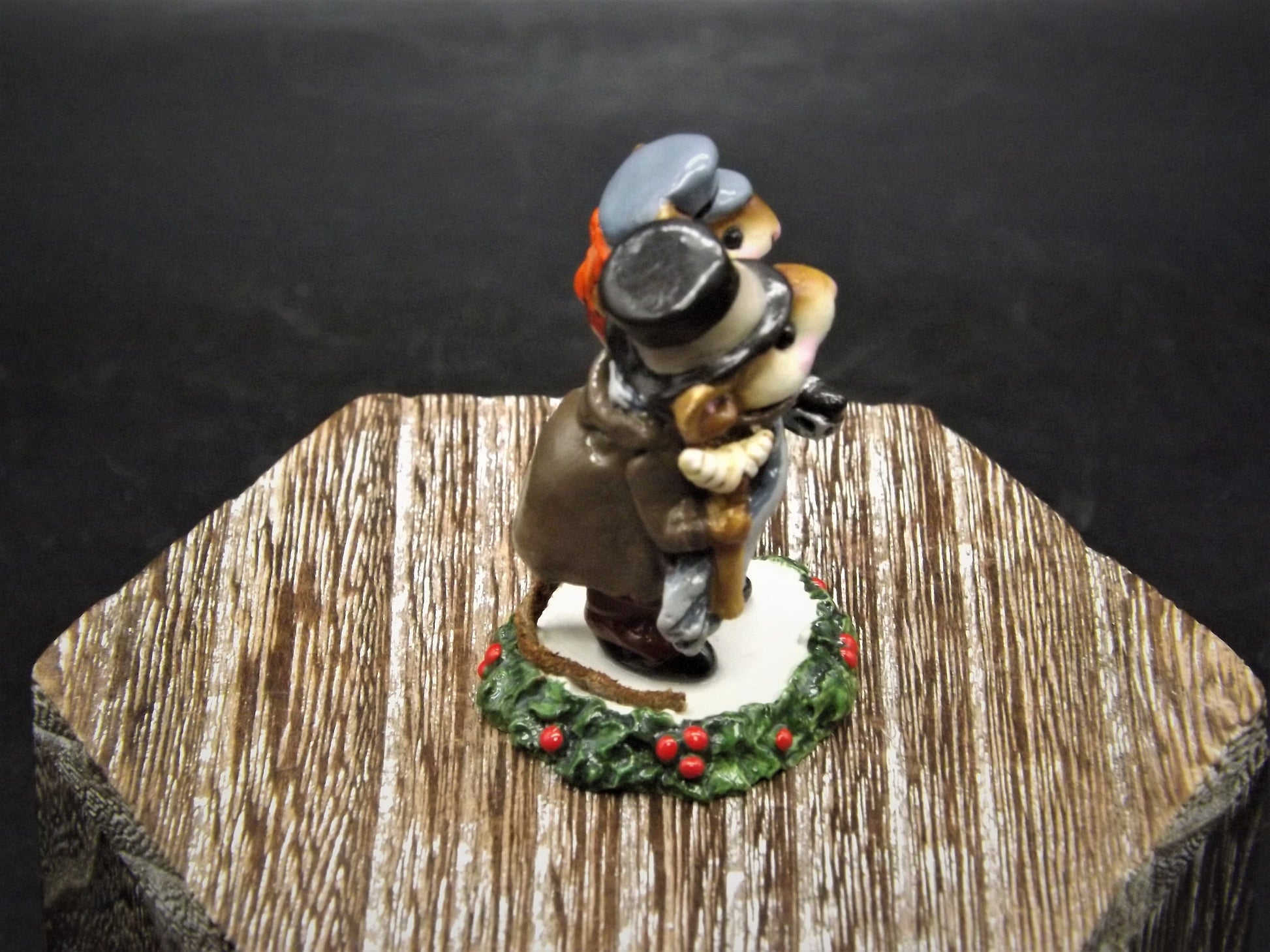 Vintage Wee Forest Folk Figurine: Bob Cratchit and Tiny Tim, 1987