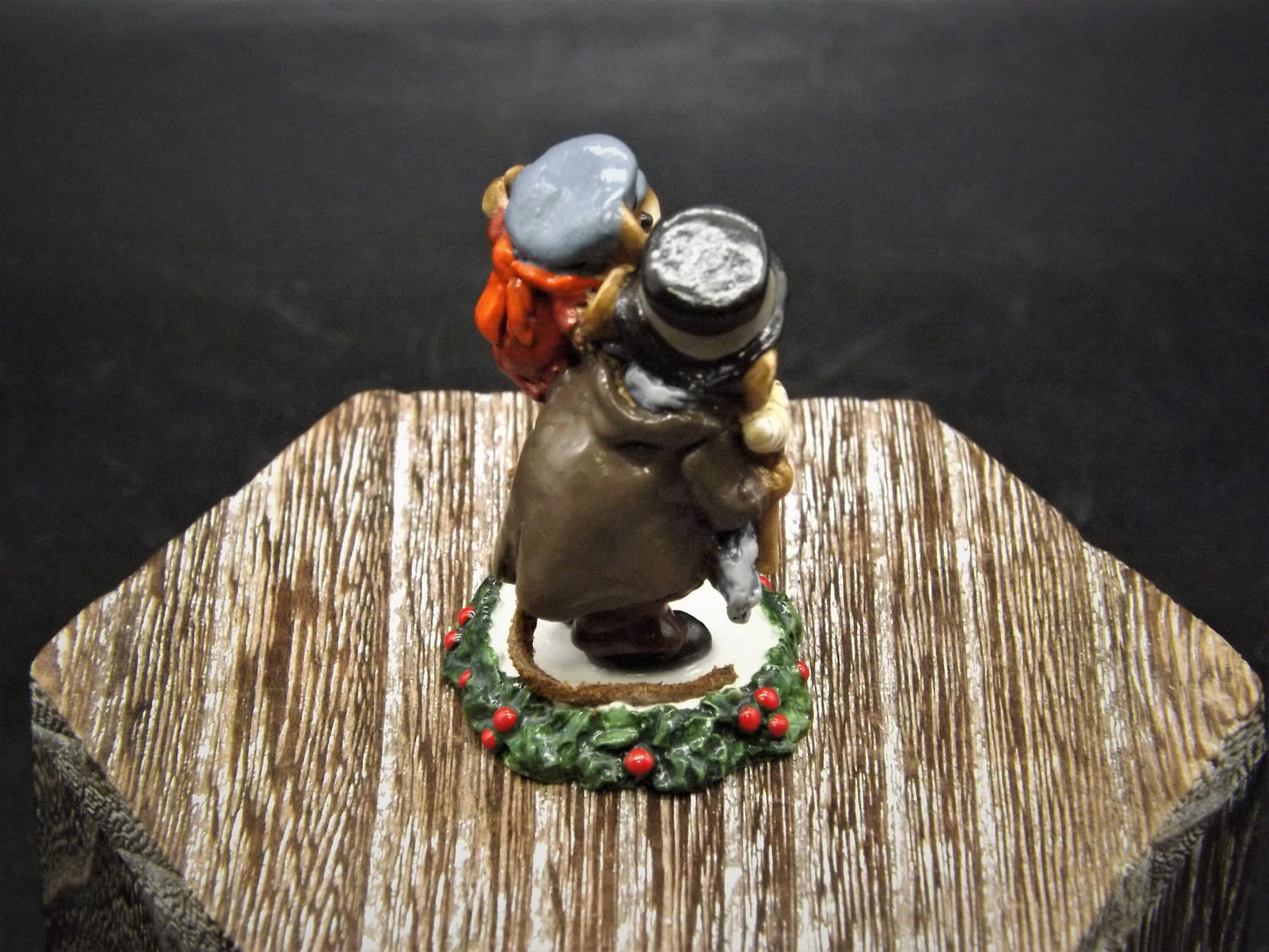 Vintage Wee Forest Folk Figurine: Bob Cratchit and Tiny Tim, 1987