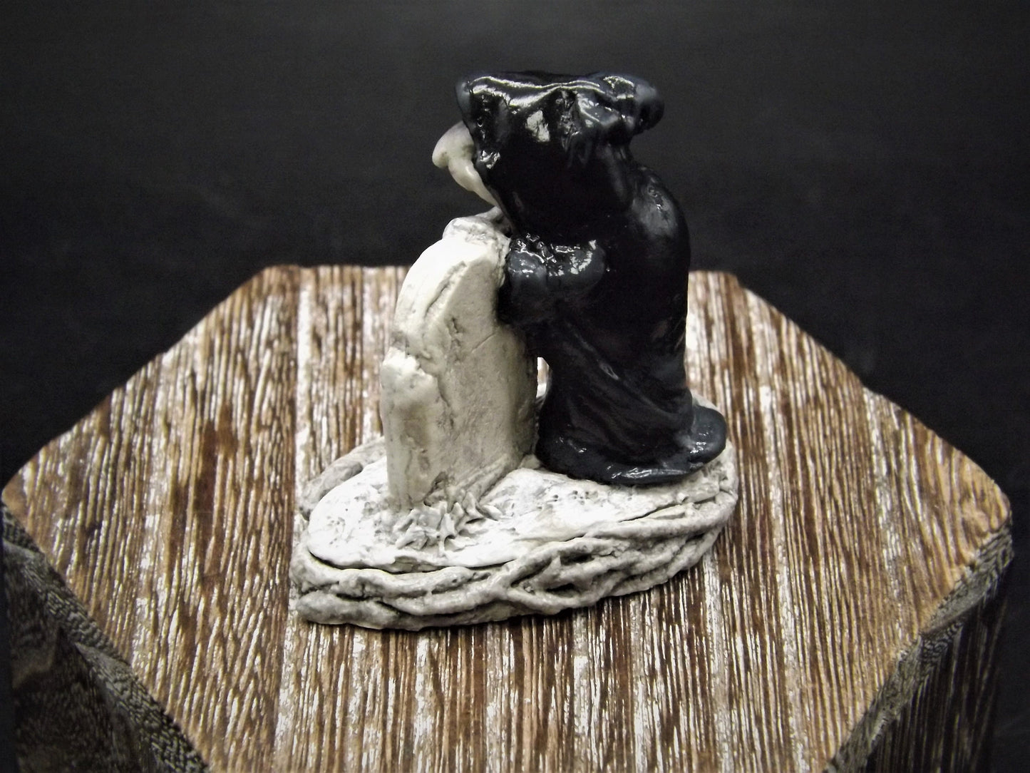 Vintage 1987 CC-06 Wee Forest Folk "Ghost of Christmas Yet To Come" Hand Painted spectral mouse from the story "a Christmas carol".