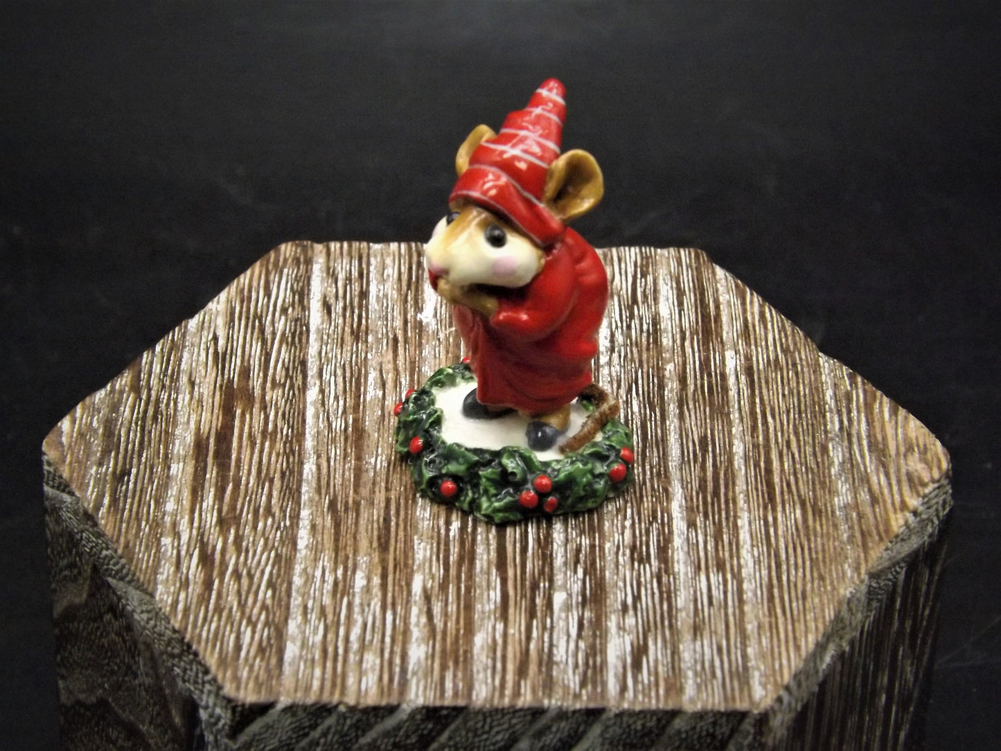 Vintage 1987 CC-01 Wee Forest Folk "Ebenezer Scrooge" Hand Painted Christmas Carol mouse figurine.
