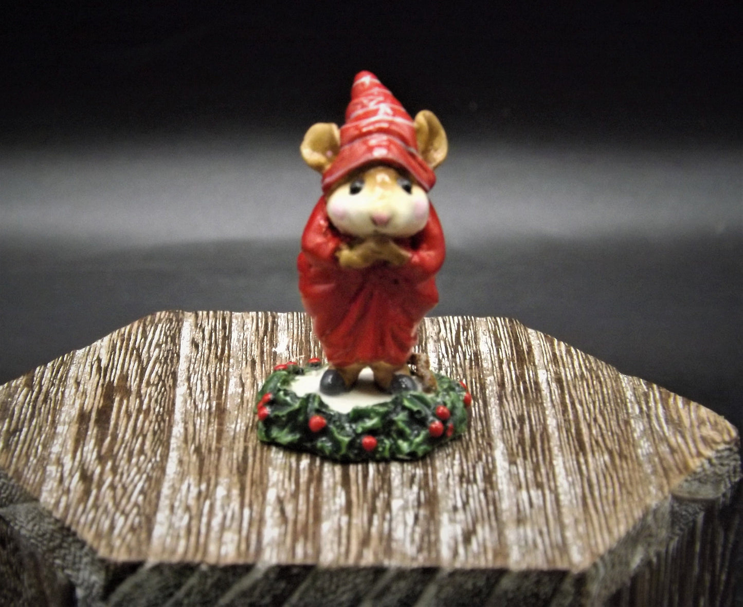 Vintage 1987 CC-01 Wee Forest Folk "Ebenezer Scrooge" Hand Painted Christmas Carol mouse figurine.