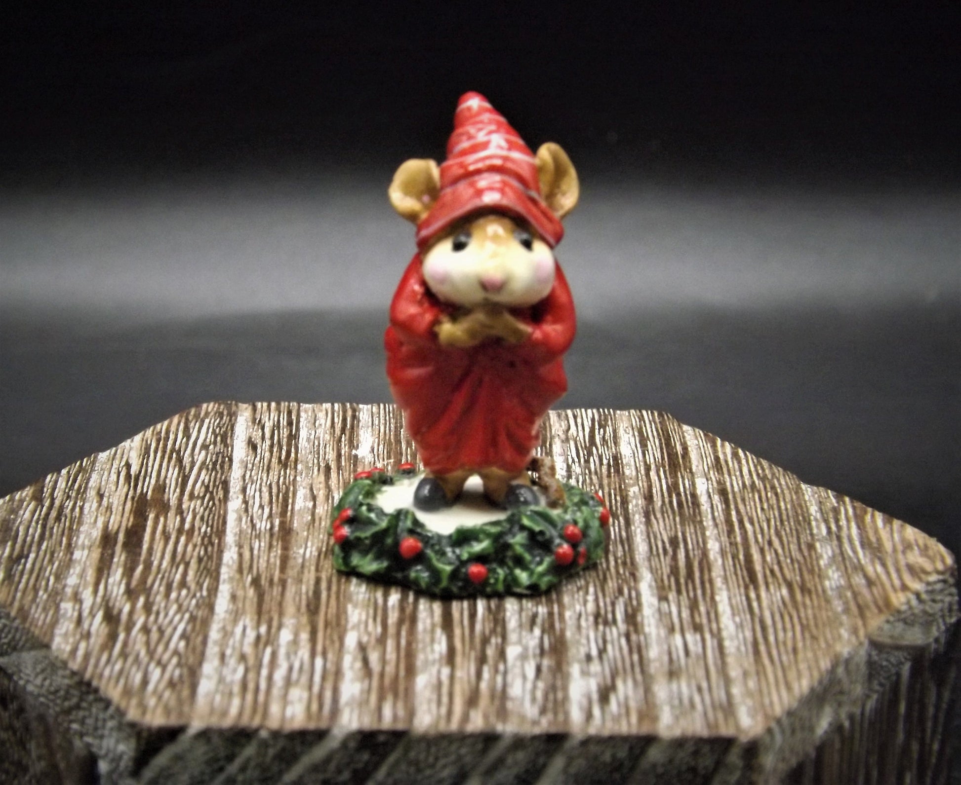 Vintage 1987 CC-01 Wee Forest Folk "Ebenezer Scrooge" Hand Painted Christmas Carol mouse figurine.