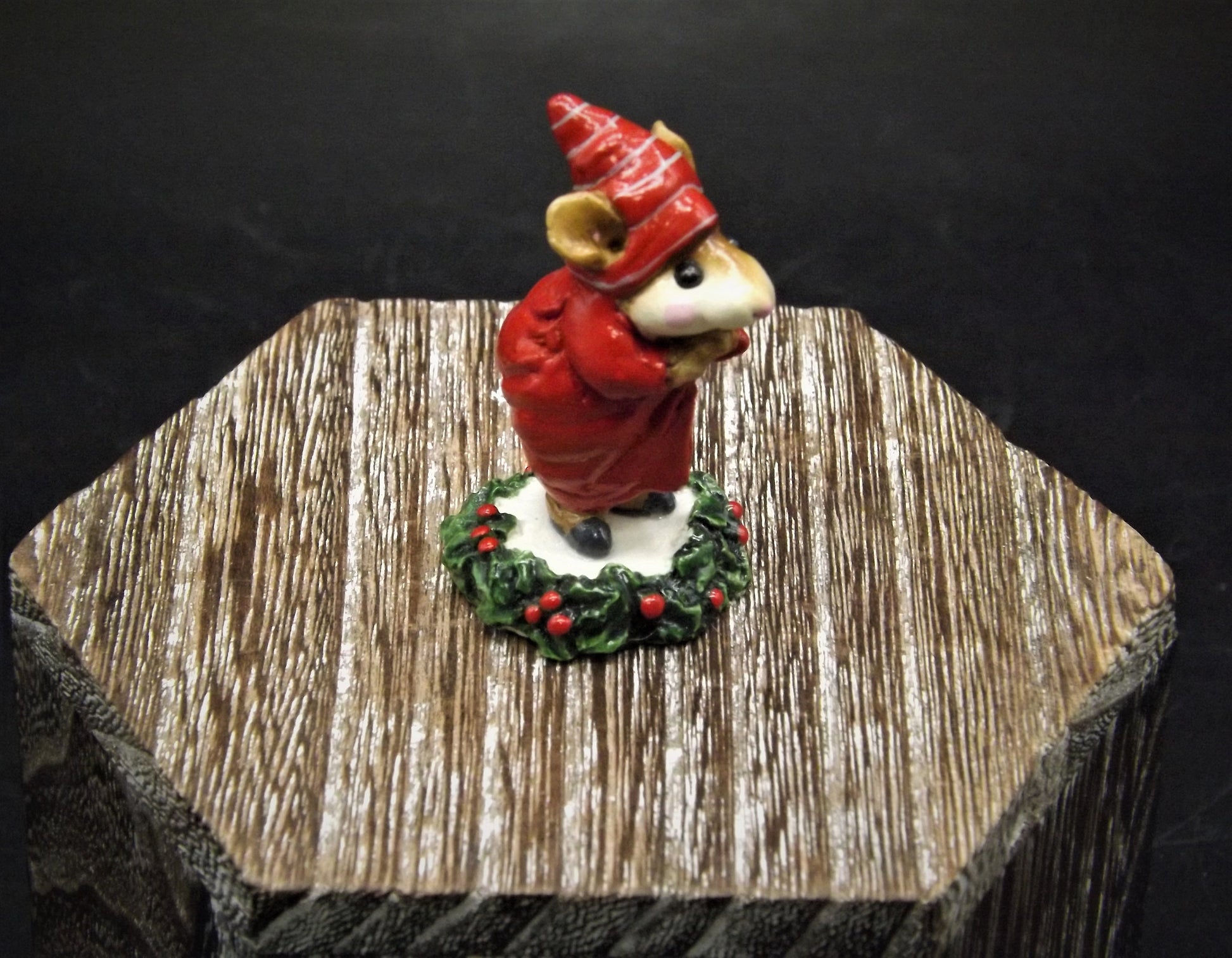 Vintage 1987 CC-01 Wee Forest Folk "Ebenezer Scrooge" Hand Painted Christmas Carol mouse figurine.