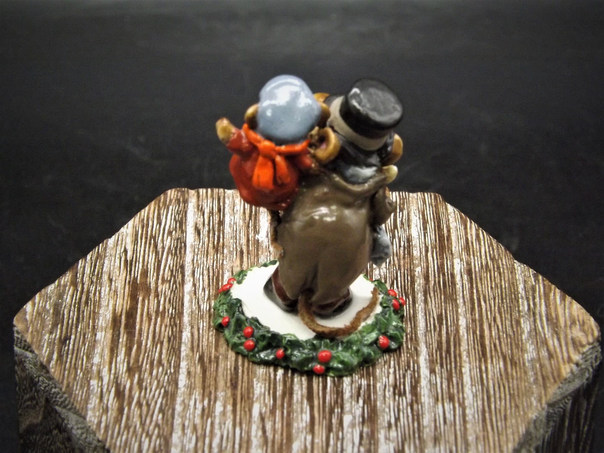 Vintage Wee Forest Folk Figurine: Bob Cratchit and Tiny Tim, 1987