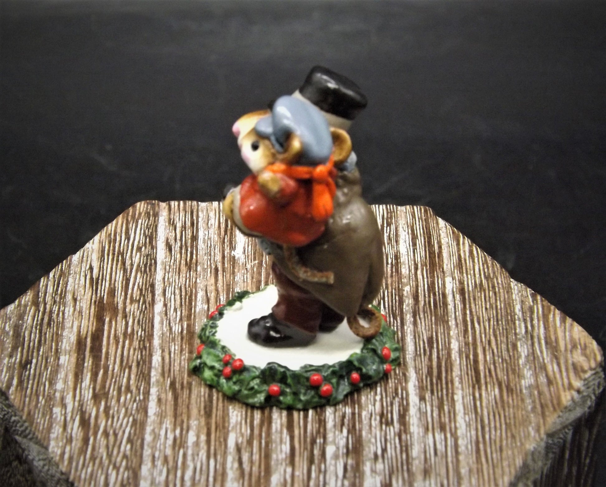 Vintage Wee Forest Folk Figurine: Bob Cratchit and Tiny Tim, 1987