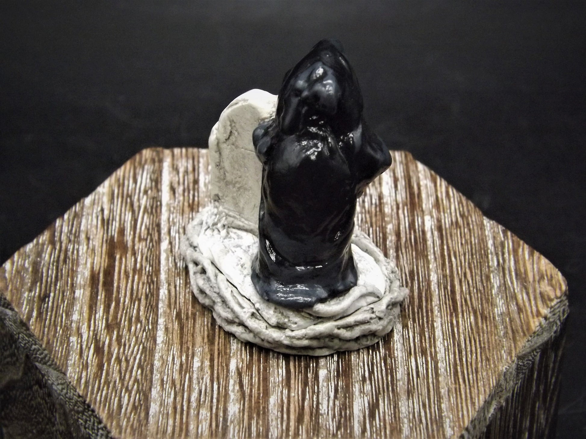 Vintage 1987 CC-06 Wee Forest Folk "Ghost of Christmas Yet To Come" Hand Painted spectral mouse from the story "a Christmas carol".