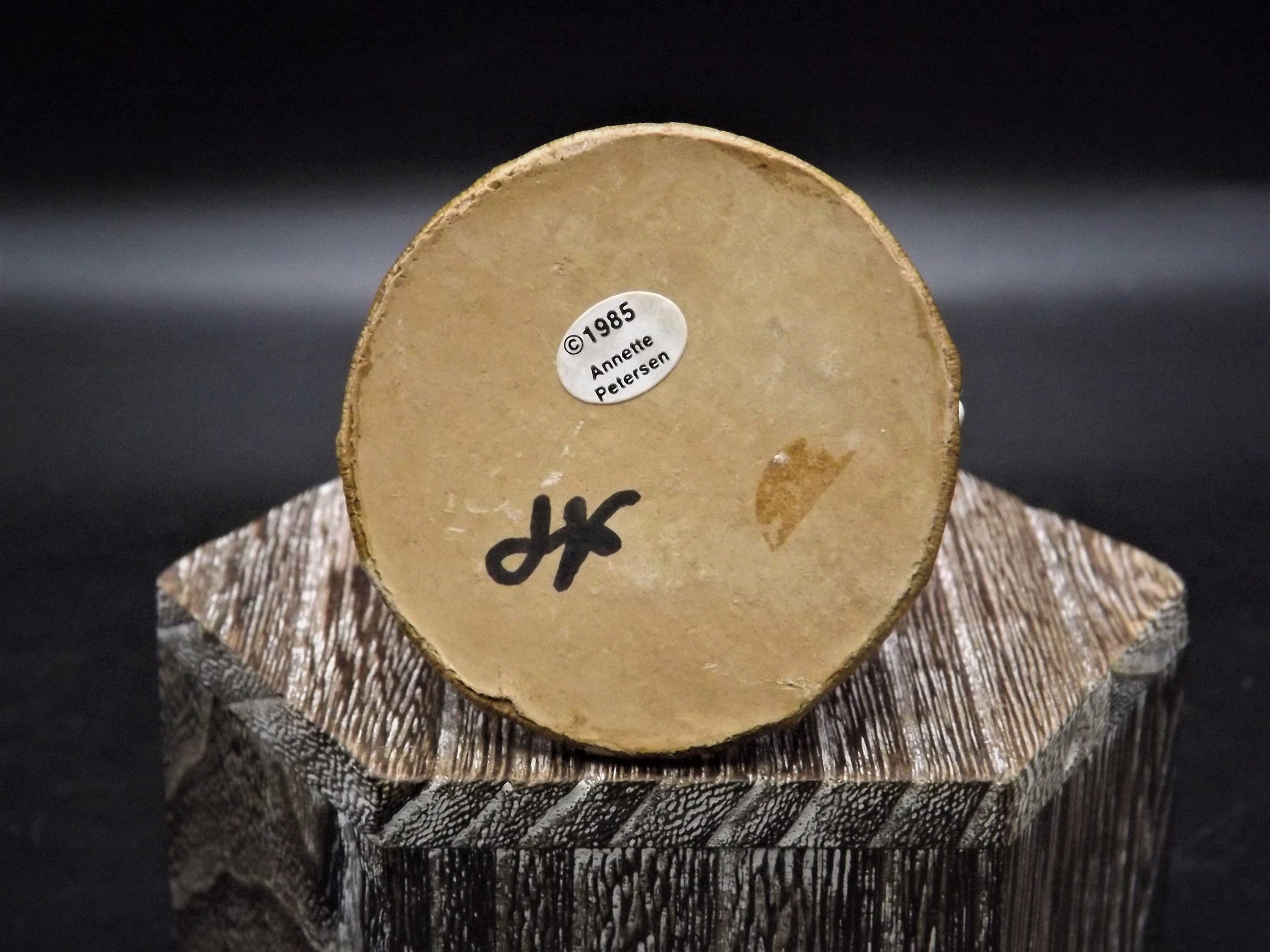 Vintage 1985 M-123 Wee Forest Folk "Under the Chris-Mouse Tree" Hand Painted Mice with a Decorated Christmas Tree.