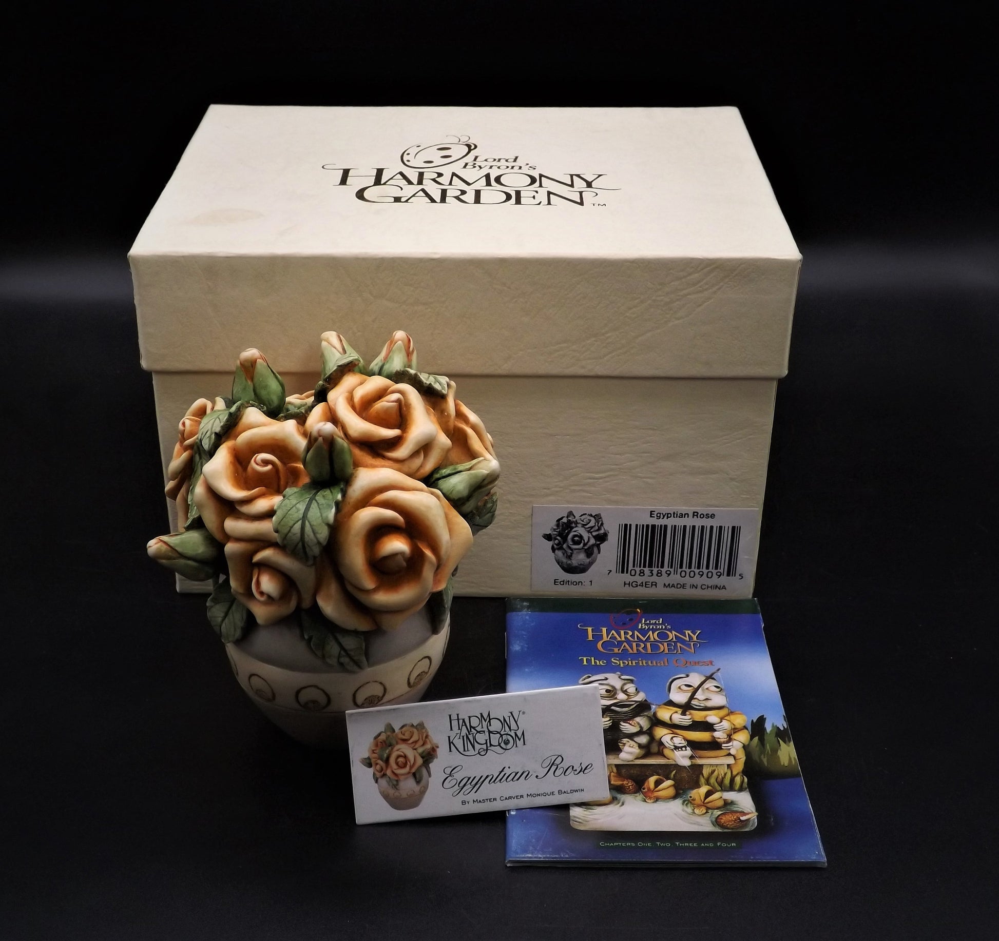Retired Harmony Kingdom Egyptian Rose Figurine (1999) with Box & COA