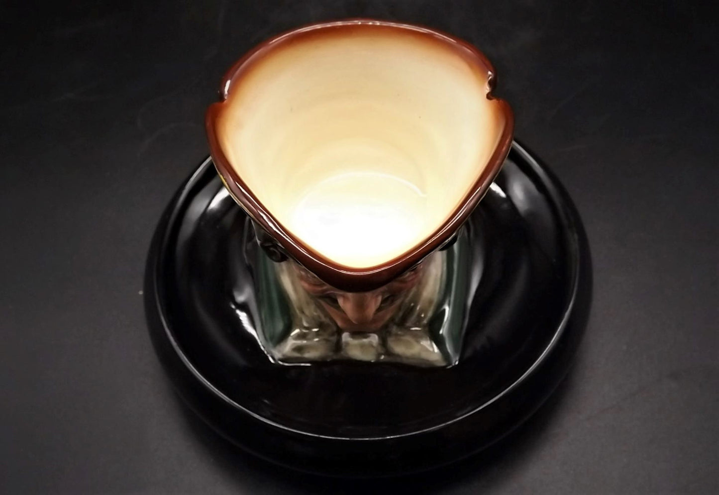 Vintage 1930's Royal Doulton Doultonville Collection Character jug D-5601 "Dick Turpin" Match holder ashtray. Excellent condition no box.