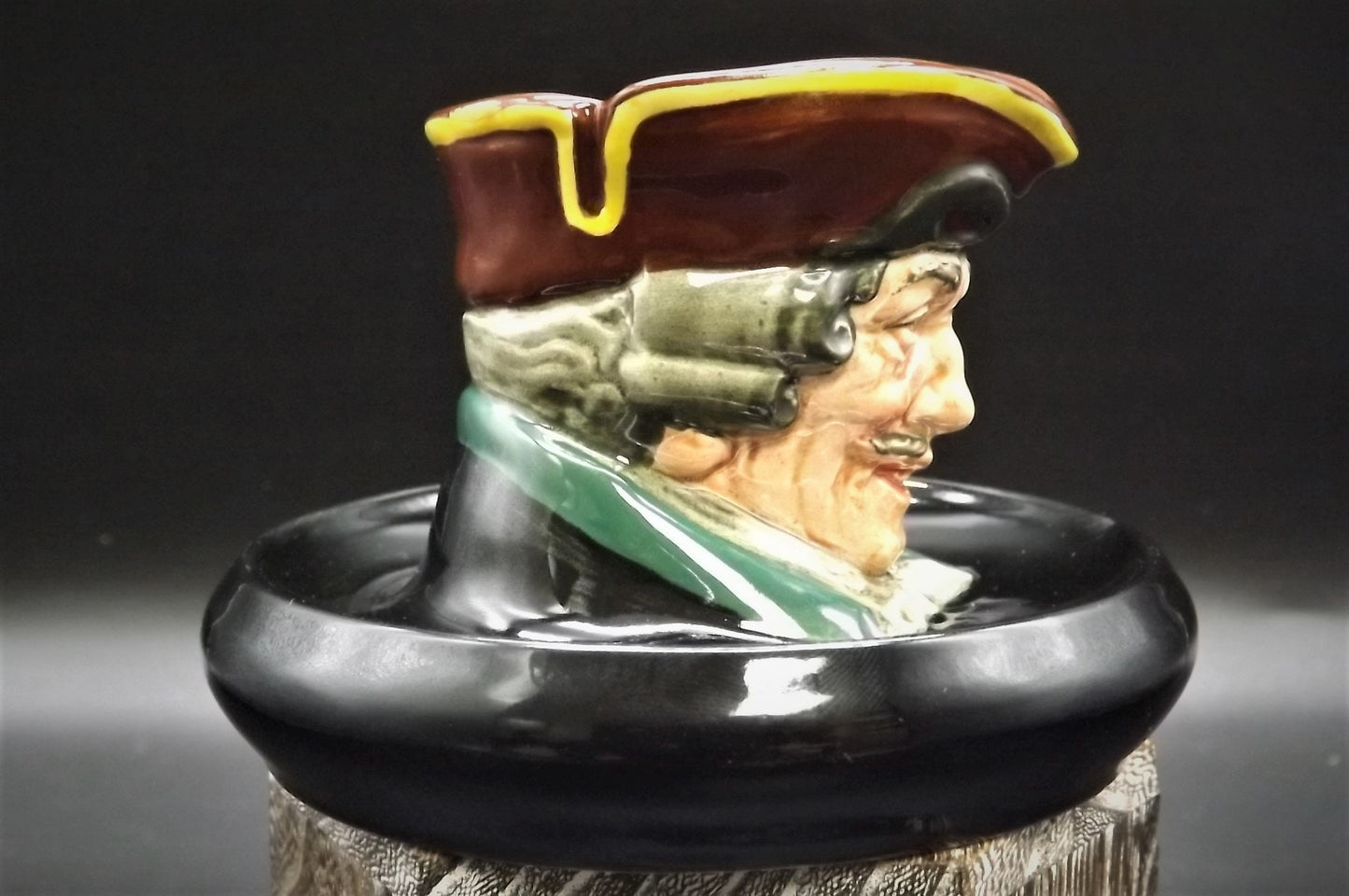 Vintage 1930's Royal Doulton Doultonville Collection Character jug D-5601 "Dick Turpin" Match holder ashtray. Excellent condition no box.