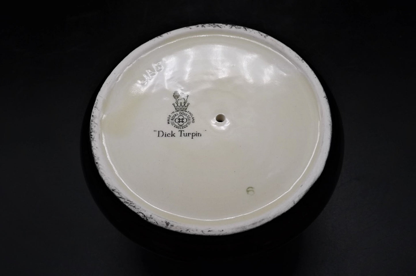 Vintage 1930's Royal Doulton Doultonville Collection Character jug D-5601 "Dick Turpin" Match holder ashtray. Excellent condition no box.