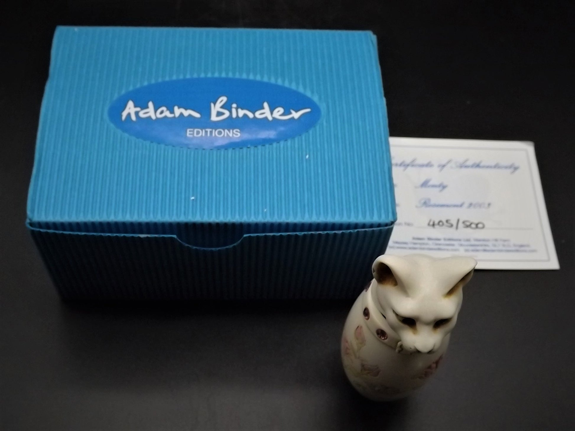 Adam Binder Editions "Monty" - Ivory Cat Figurine - Limited Edition #405/500