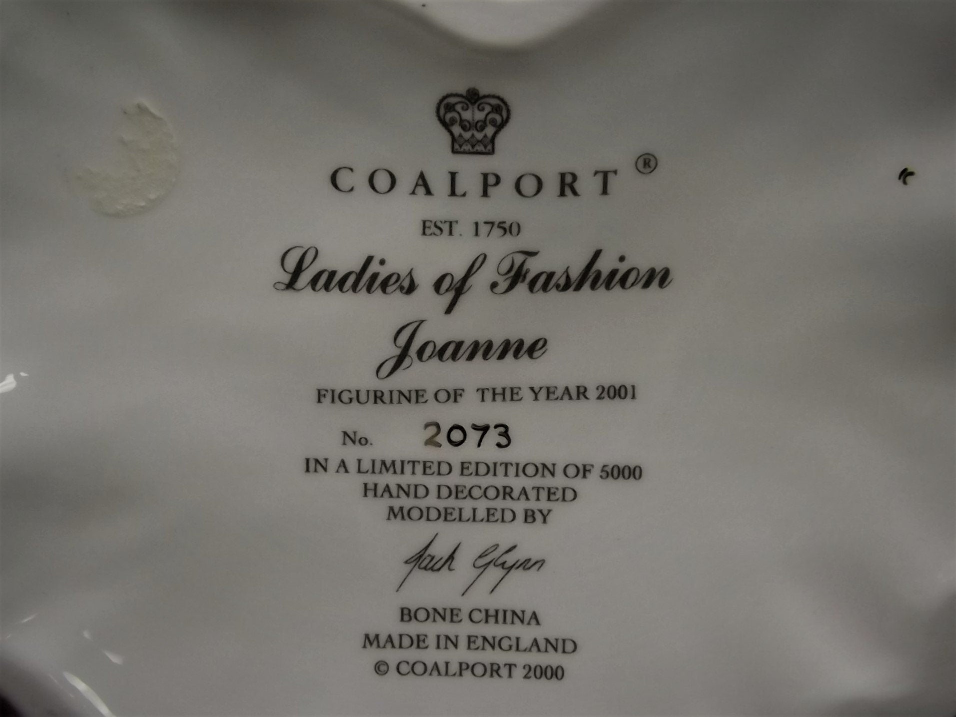 Vintage Coalport Figurine: Joanne, Ladies of Fashion 2001, Limited Edition