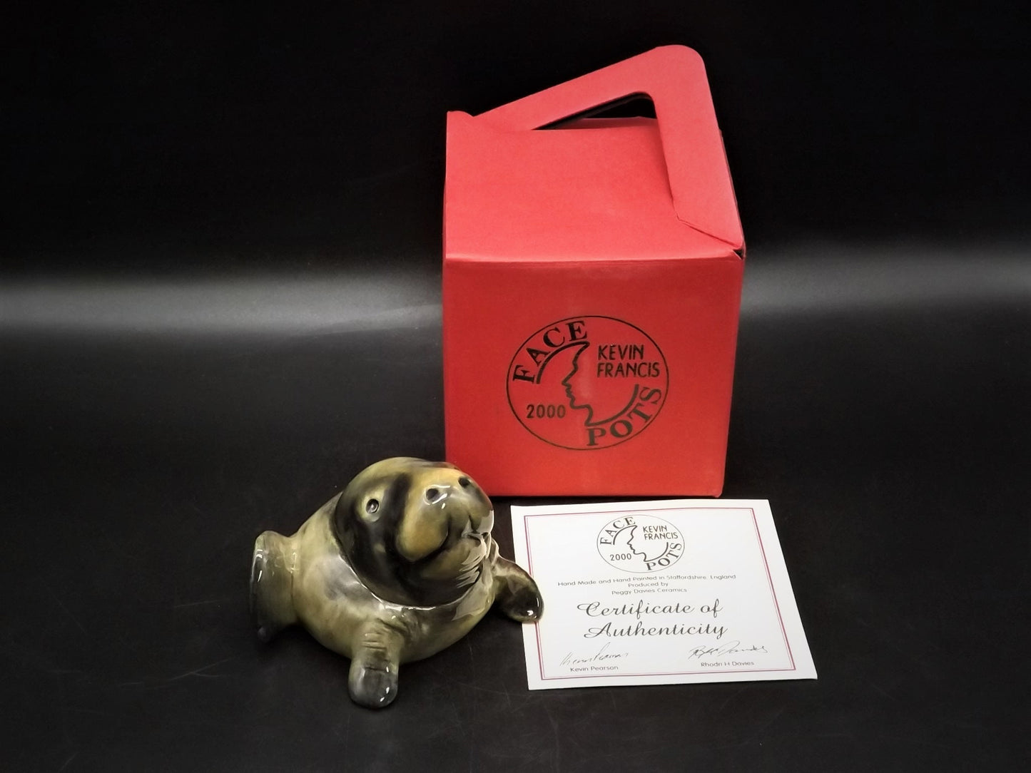 Kevin Francis Face Pot: Monuke the Manatee Figurine (COA & Box)