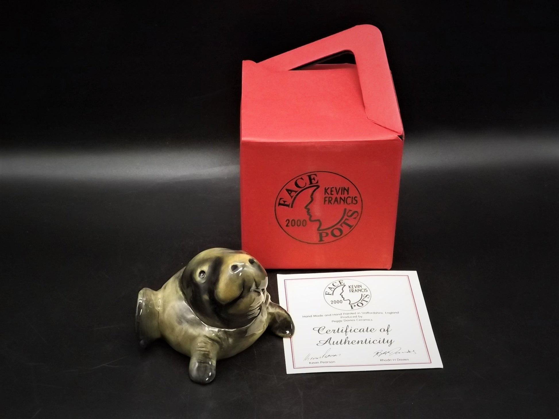 Kevin Francis Face Pot: Monuke the Manatee Figurine (COA & Box)