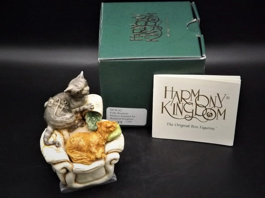 Retired 2000 Harmony Kingdom "Fishy Business" piece Excellent condition with original box. Limited Edition #175/1500. Artist Signed.