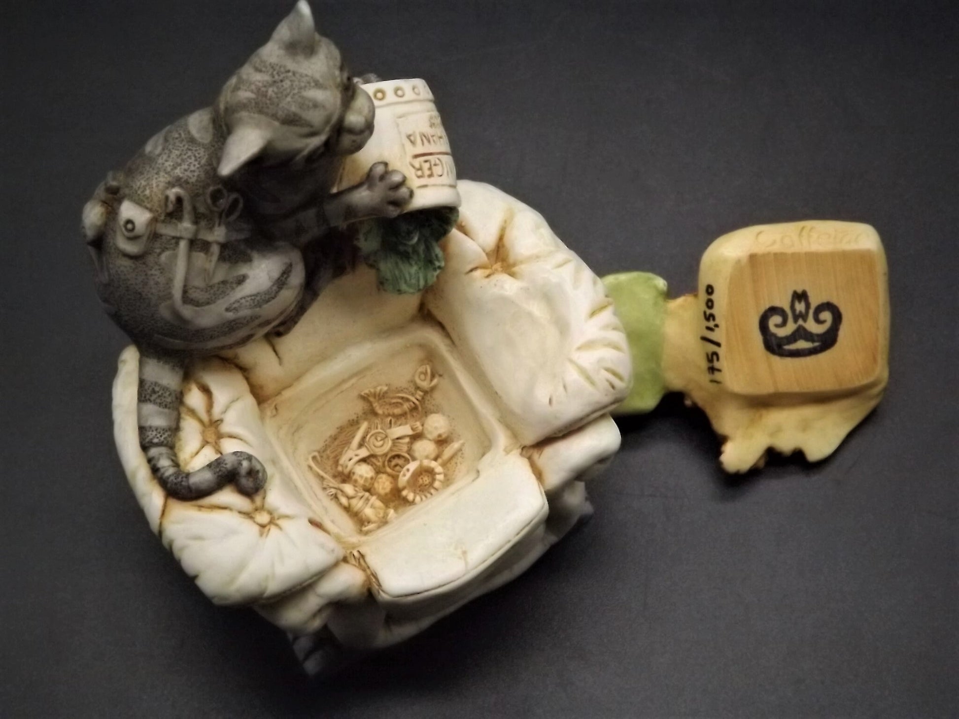 Retired 2000 Harmony Kingdom "Fishy Business" piece Excellent condition with original box. Limited Edition #175/1500. Artist Signed.