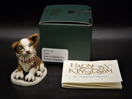 Rare only 450 made! Harmony Kingdom "Pearl" piece Excellent condition with original box. Clair De Lune Cat Convention Gift 2000.