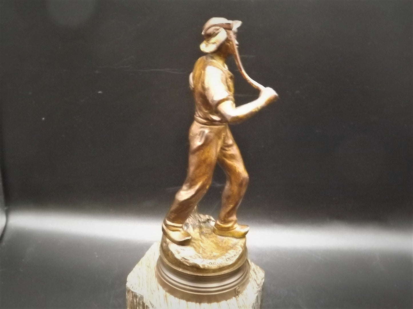 Vintage Maurice Constant (1892-1970) Bronze "Retour Des Champs" (Return from the fields) statue circa 1930's This piece is in great shape.