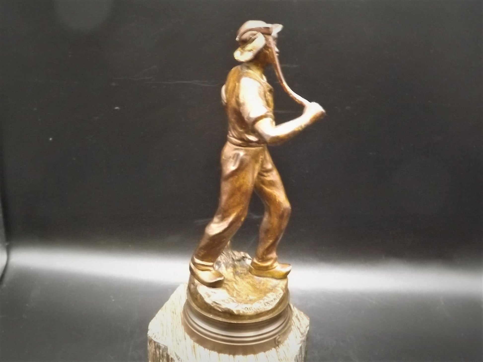 Vintage Maurice Constant (1892-1970) Bronze "Retour Des Champs" (Return from the fields) statue circa 1930's This piece is in great shape.