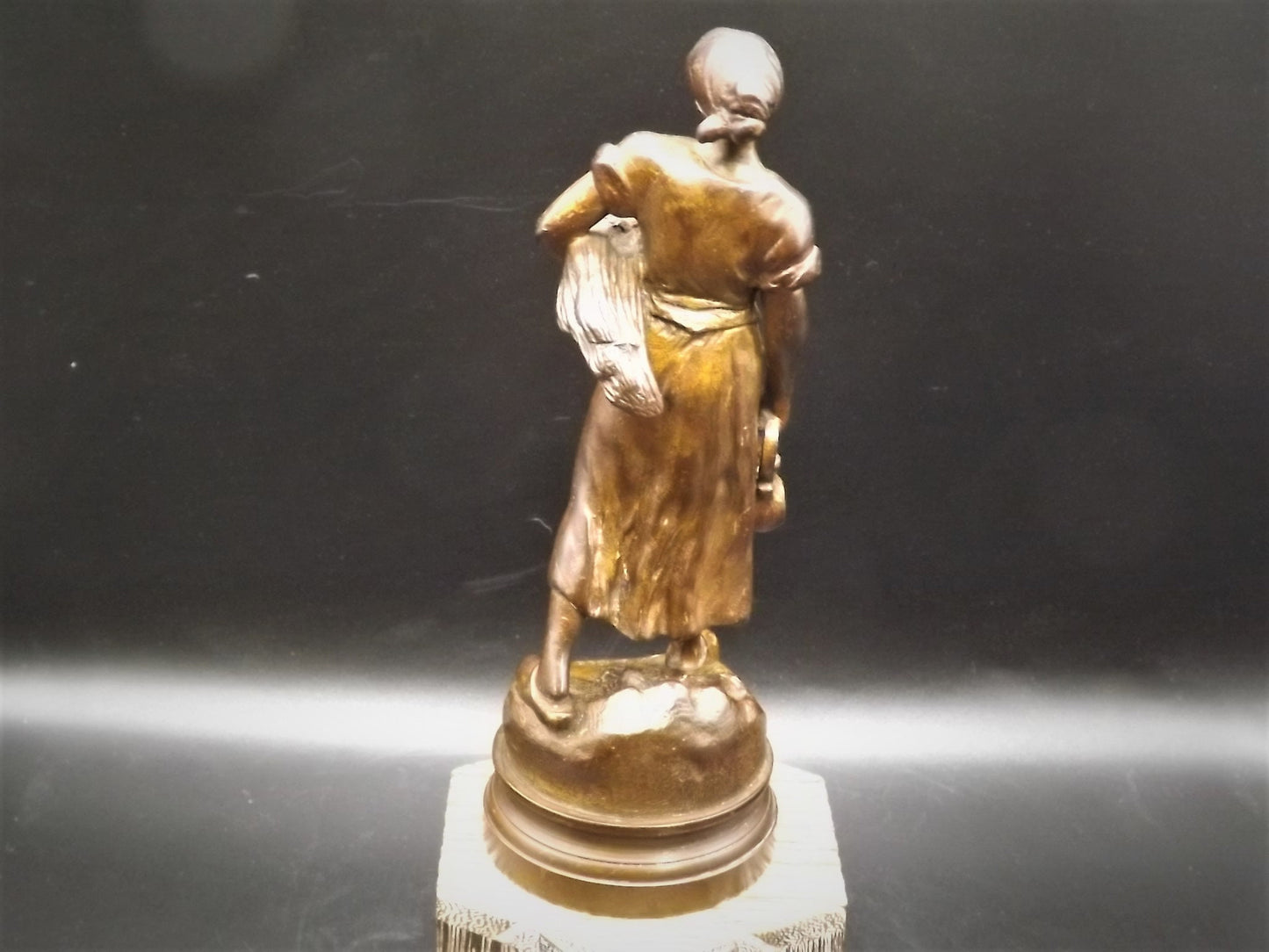 Closeout Sale! Vintage Maurice Constant (1892-1970) Bronze "Glaneuse" (Gleaner) statue circa 1930's This piece is in great shape.