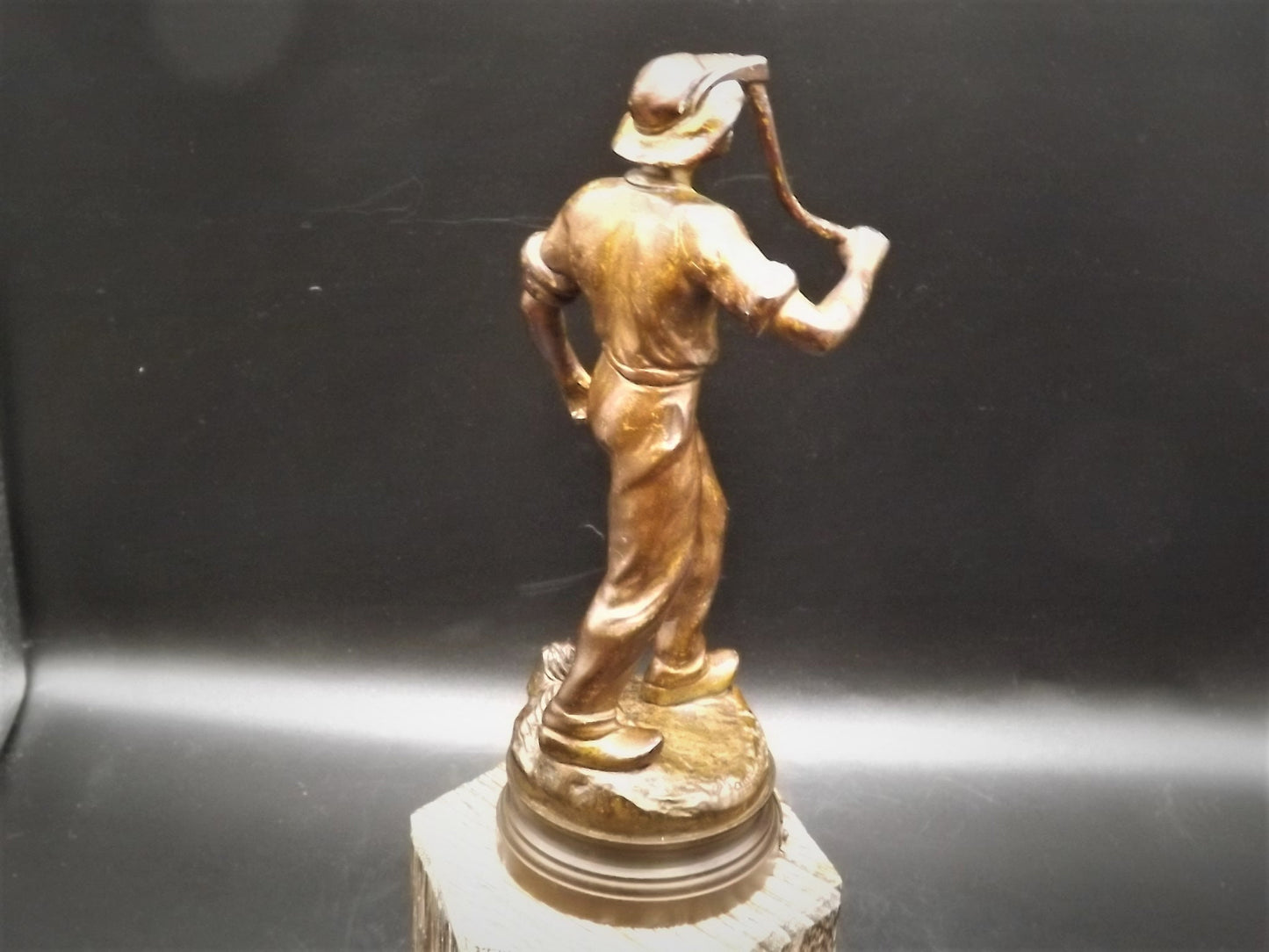 Vintage Maurice Constant (1892-1970) Bronze "Retour Des Champs" (Return from the fields) statue circa 1930's This piece is in great shape.