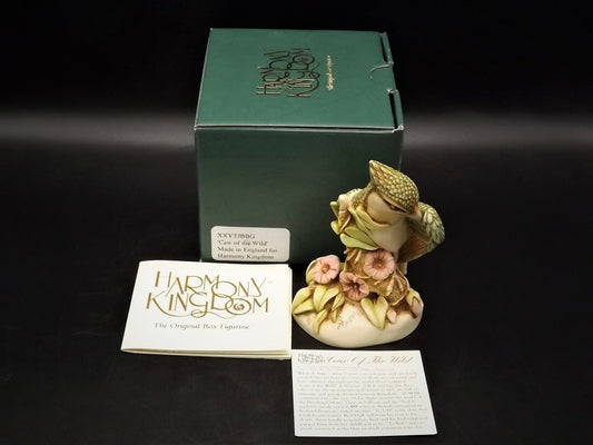 Retired 1999 Harmony Kingdom "Caw of the wild" infinity version piece Excellent condition with original box and COA. Rare eggs inside piece.