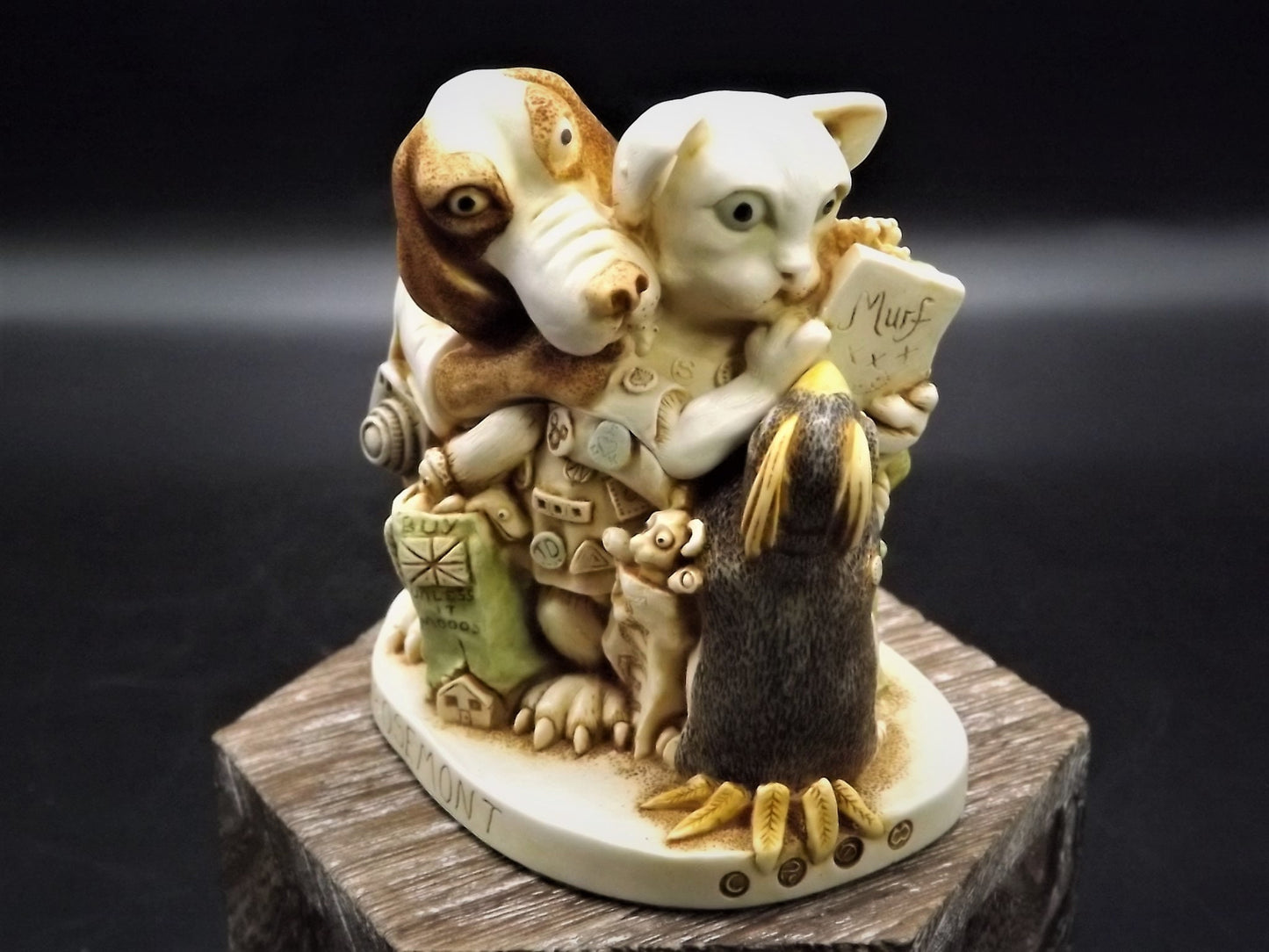 Closeout Sale! Retired 2000 Harmony Kingdom "Signing Line" piece Excellent condition with original box.