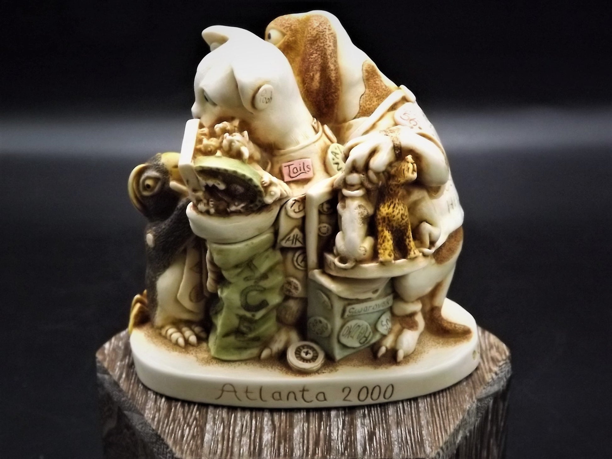 Closeout Sale! Retired 2000 Harmony Kingdom "Signing Line" piece Excellent condition with original box.