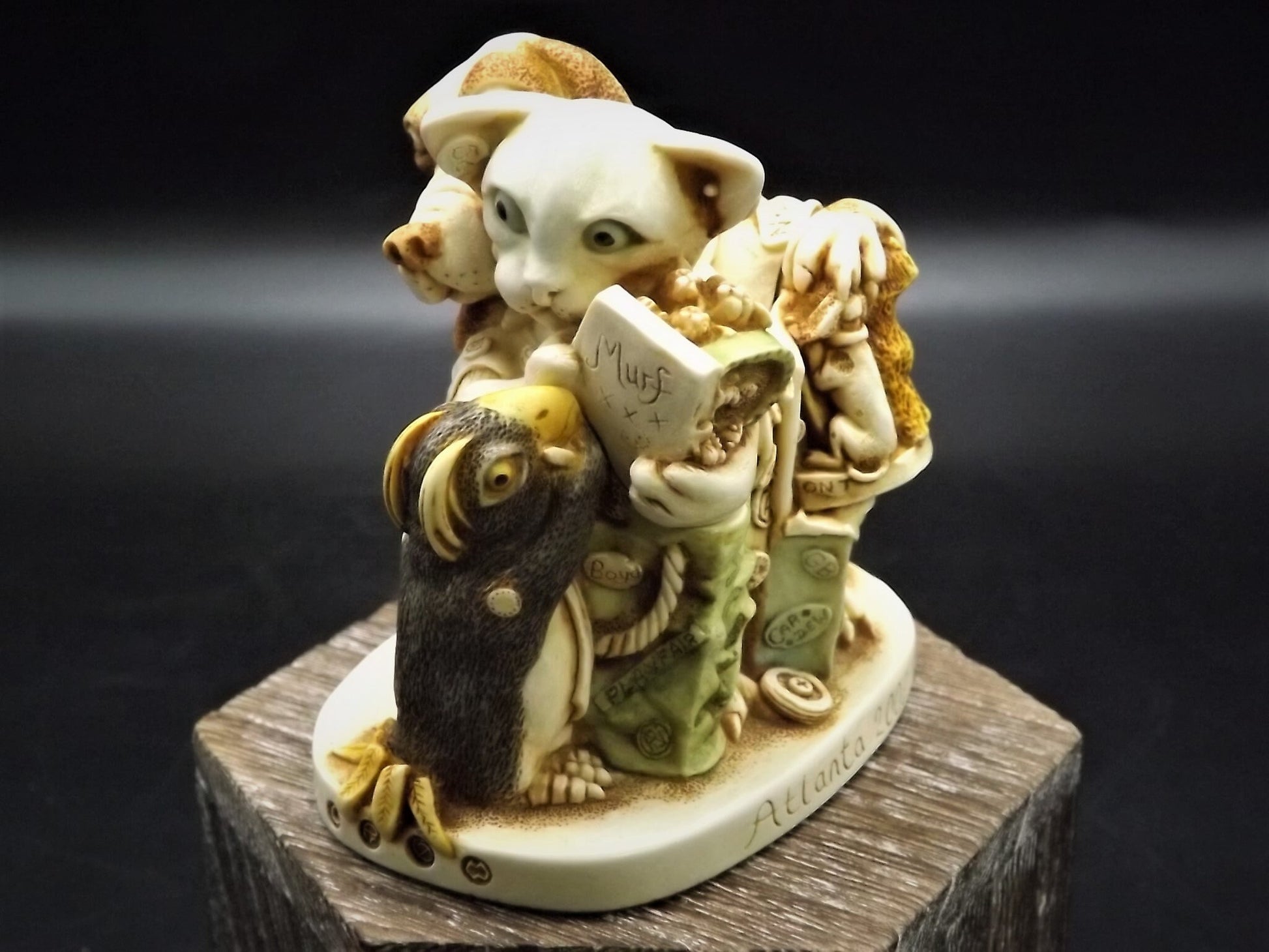 Closeout Sale! Retired 2000 Harmony Kingdom "Signing Line" piece Excellent condition with original box.