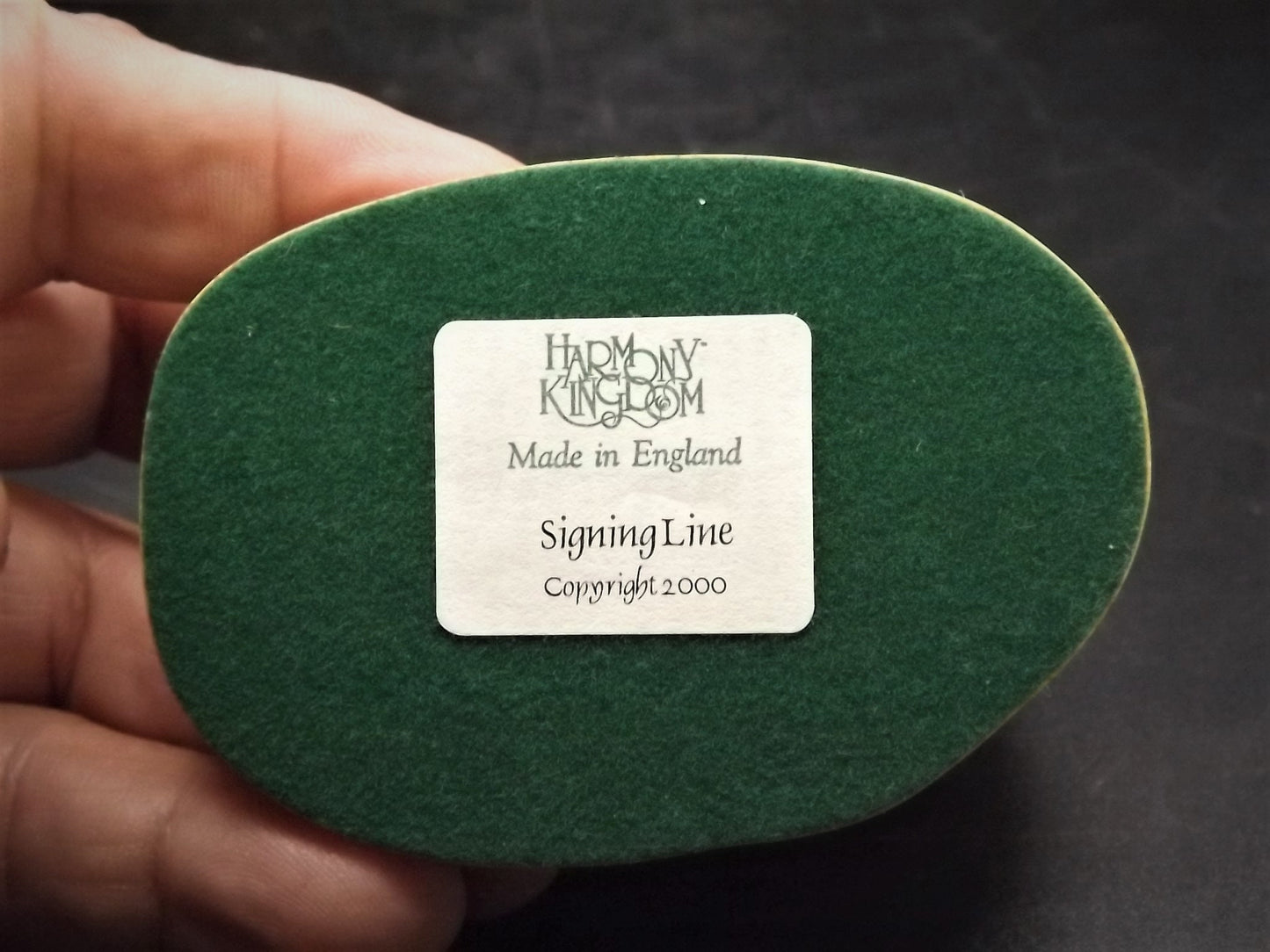 Closeout Sale! Retired 2000 Harmony Kingdom "Signing Line" piece Excellent condition with original box.