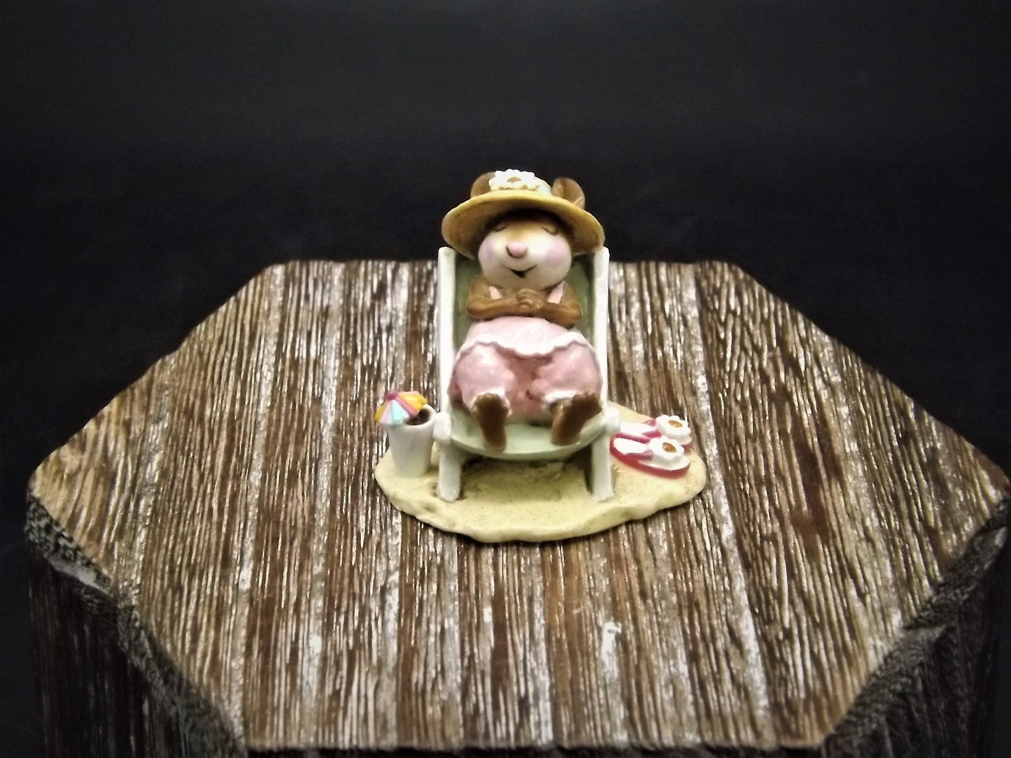 Vintage Wee Forest Folk "Sun Snoozer" Mouse Figurine