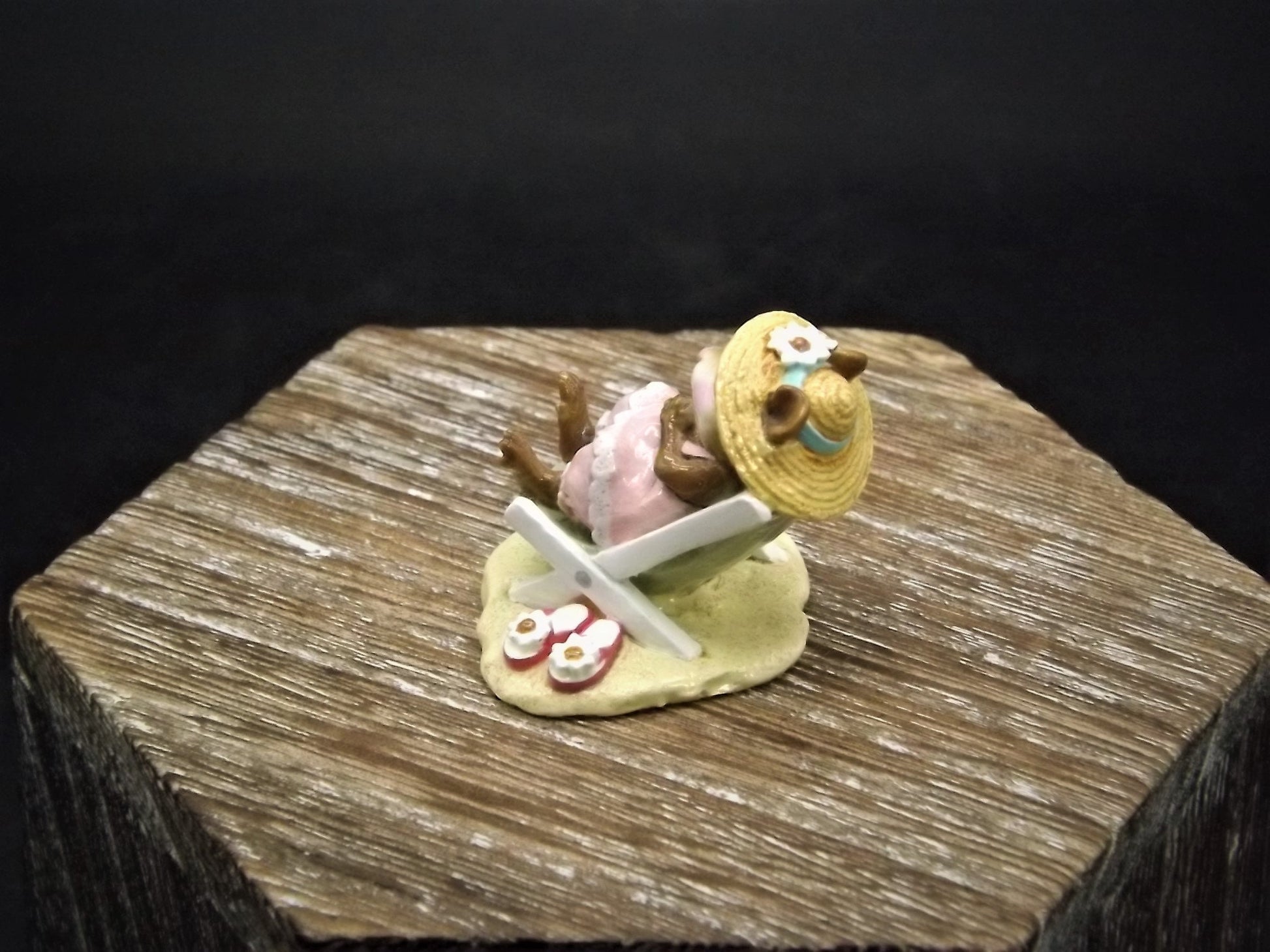 Vintage Wee Forest Folk "Sun Snoozer" Mouse Figurine