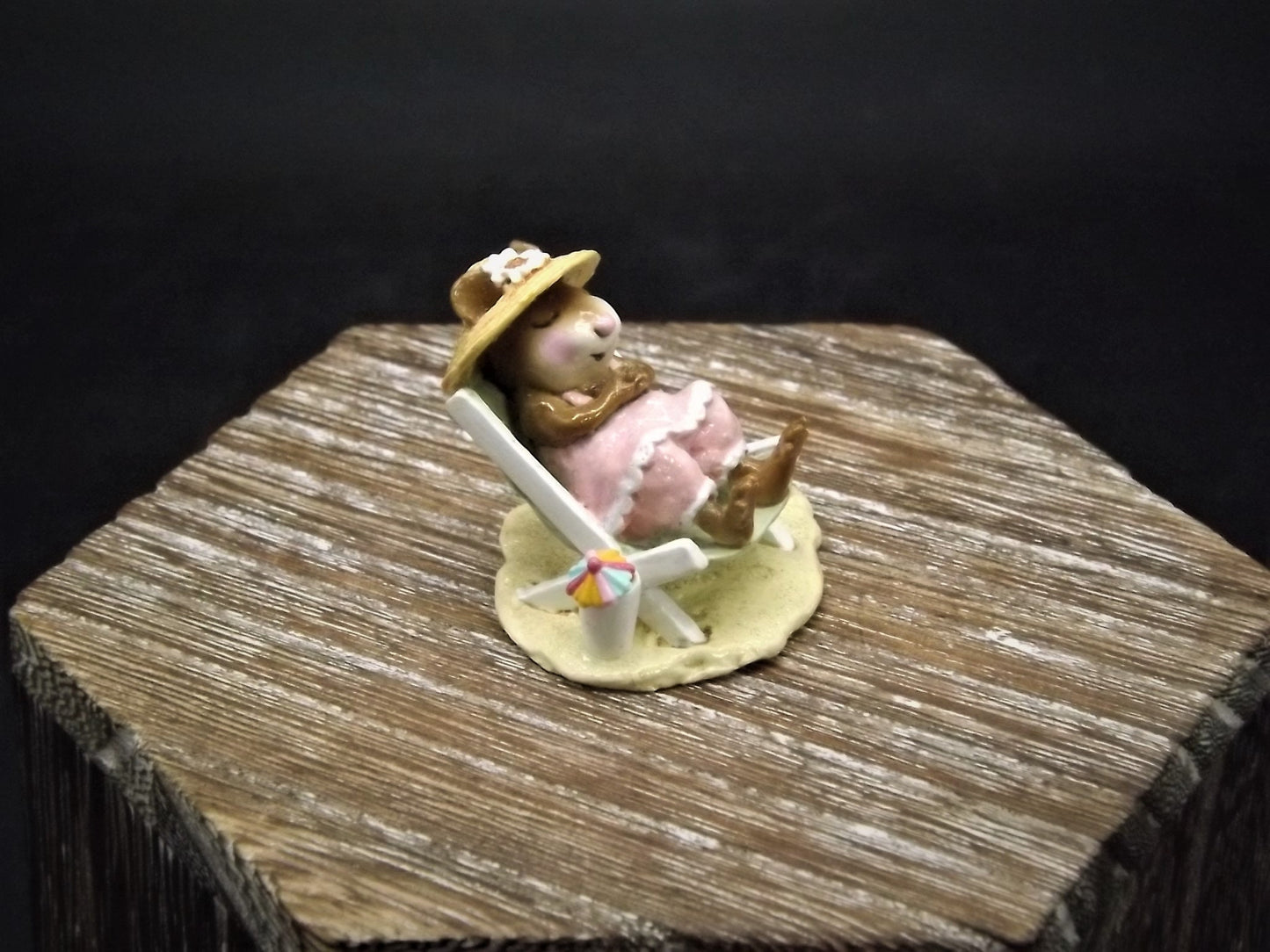 Vintage Wee Forest Folk "Sun Snoozer" Mouse Figurine