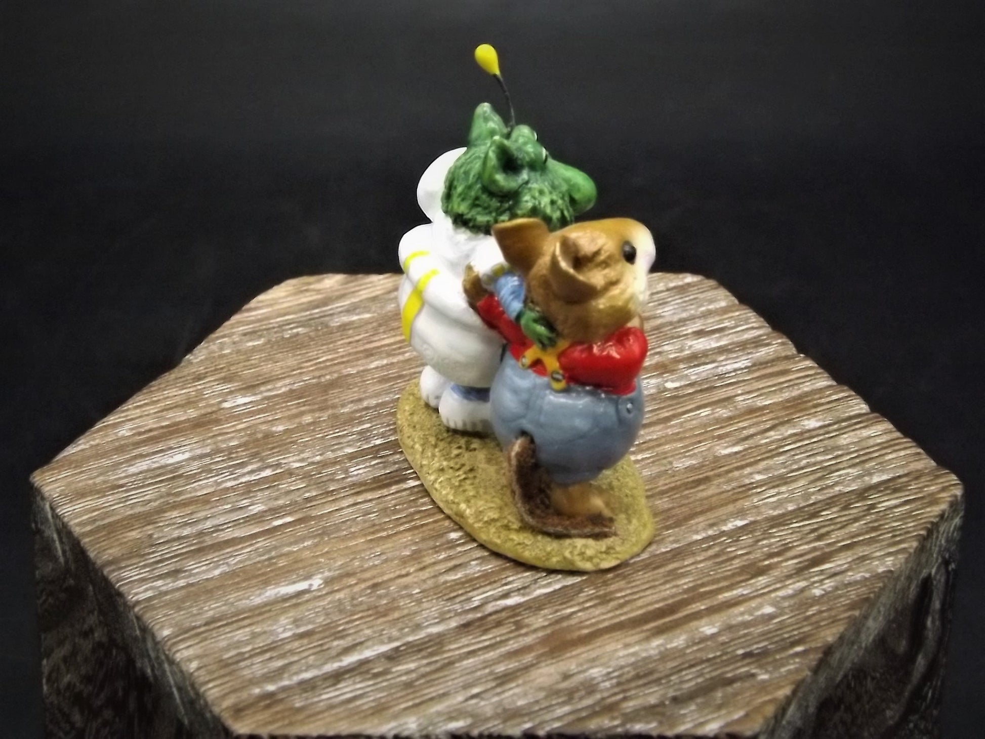 Vintage BK-01A Wee Forest Folk "Tom & Eon" Hand Painted Mouse and Alien friend