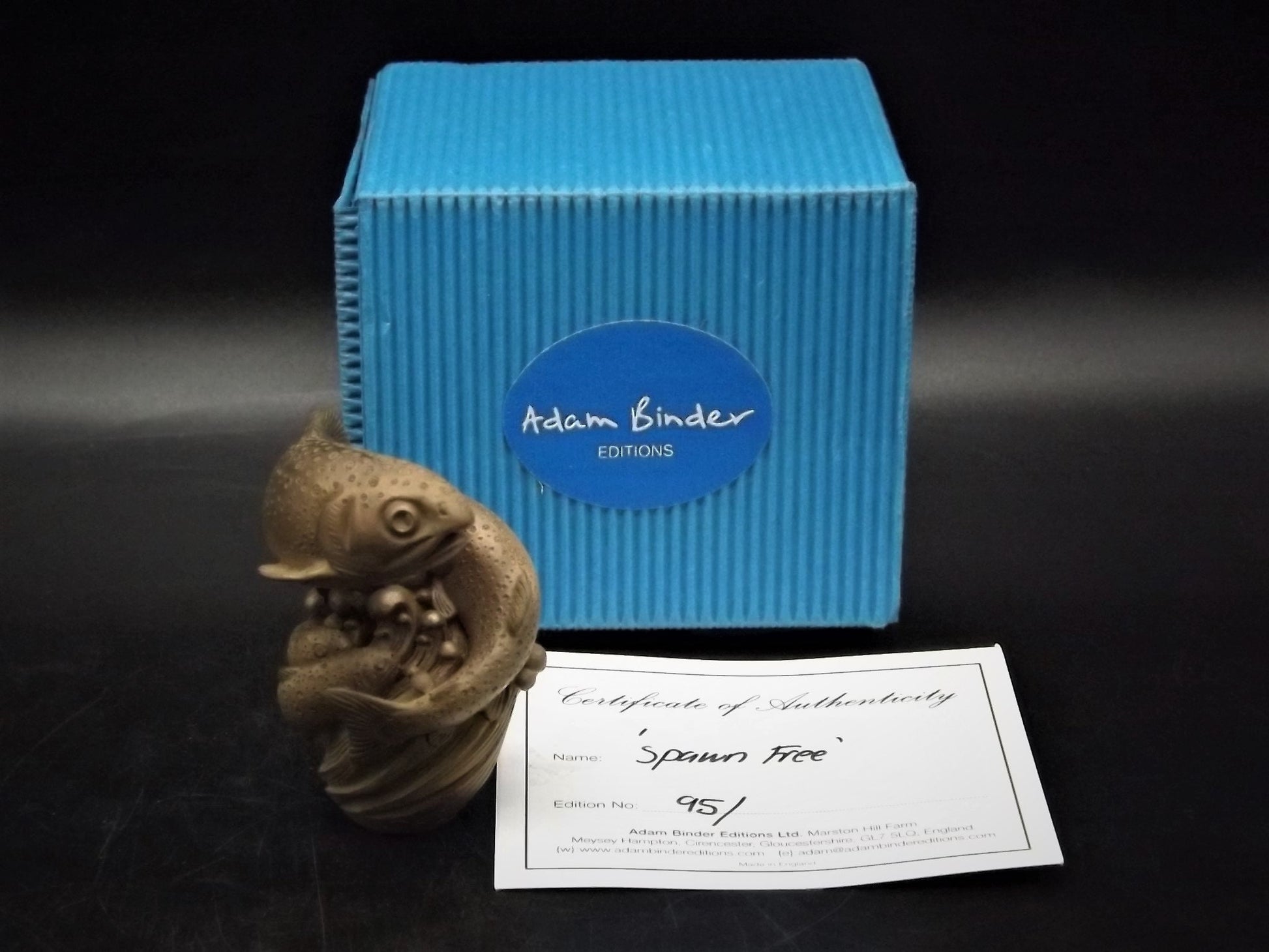 Rare Adam Binder Gallery series Cold Cast Bronze "Spawn Free". With original box and COA. Excellent shape limited edition #95.