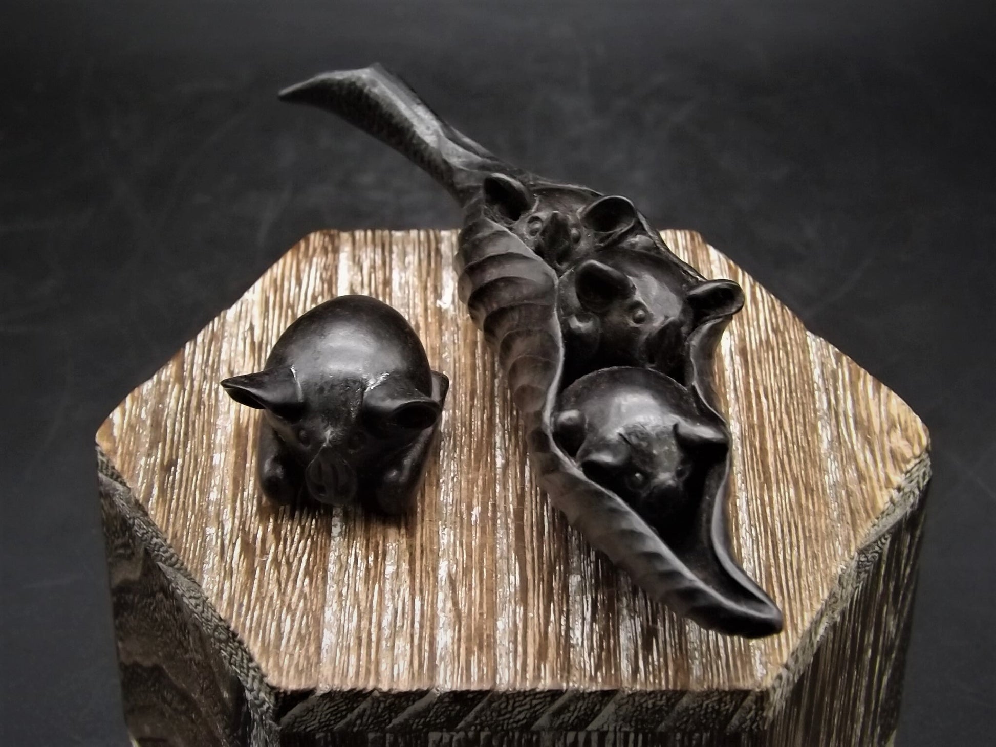 Adam Binder Let's Play series "Ebony Three Little Pigs". With original box and COA. Excellent shape limited edition #85/150.